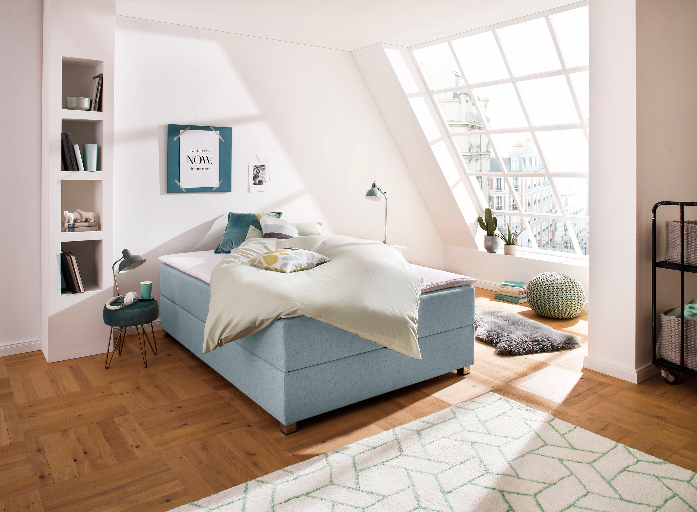 INOSIGN Boxbett »Alexis«, ohne Kopfteil - ideal für Räume mit Dachschrägen; in 4 Breiten