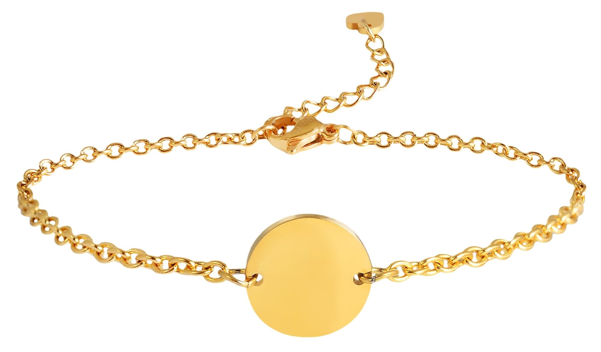 ADELIA ́S Damen Armband "Armband aus Edelstahl 17 cm", 17cm, Edelstahlgold, Edelstahl, Armbänder, Perfekt als Geschenk für besondere Menschen