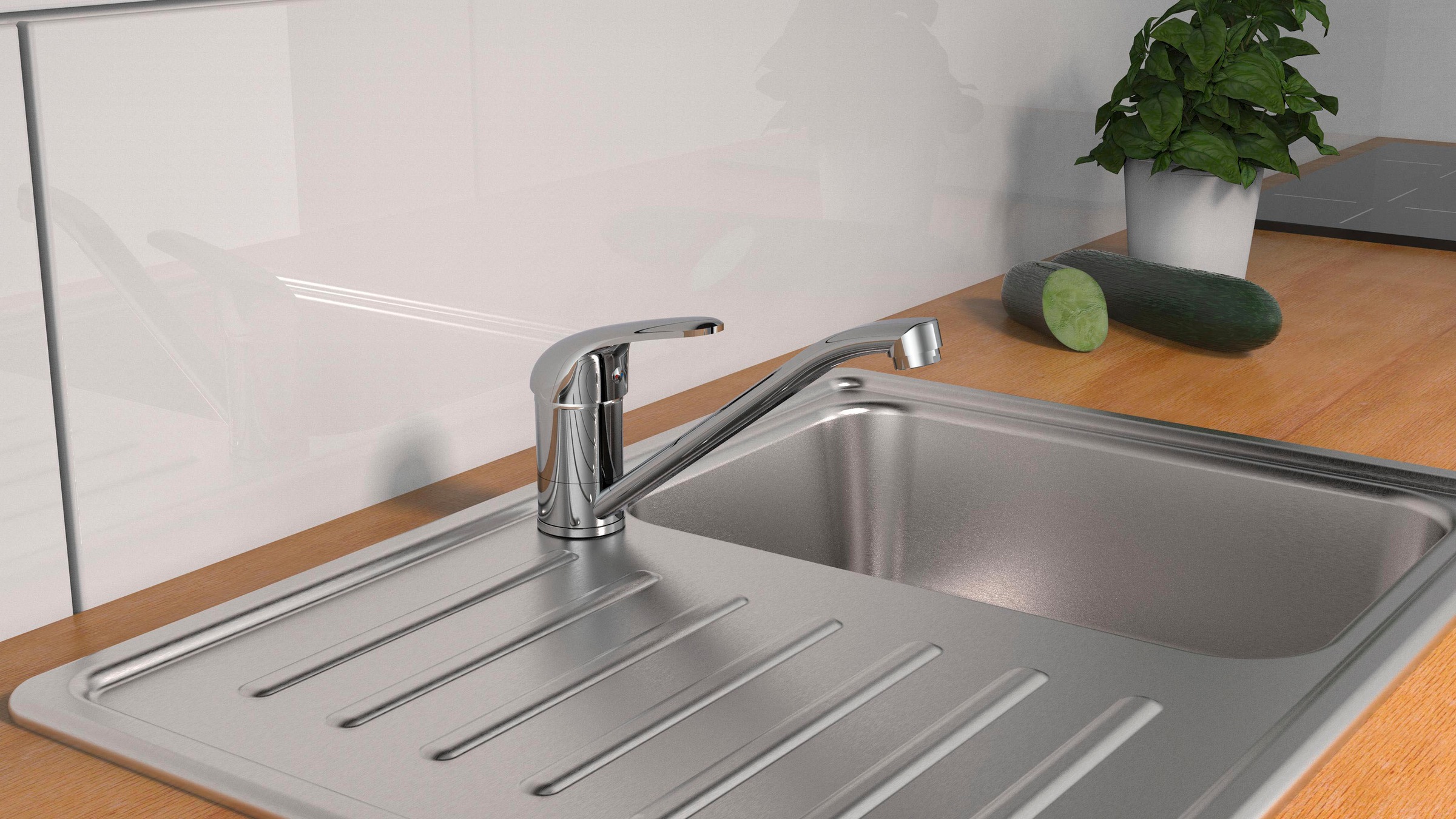 Thumbnail - Schütte Spültischarmatur "FALCON" schwenkbarer Auslauf 360, auswechselbare 40mm Keramik-Kartusche