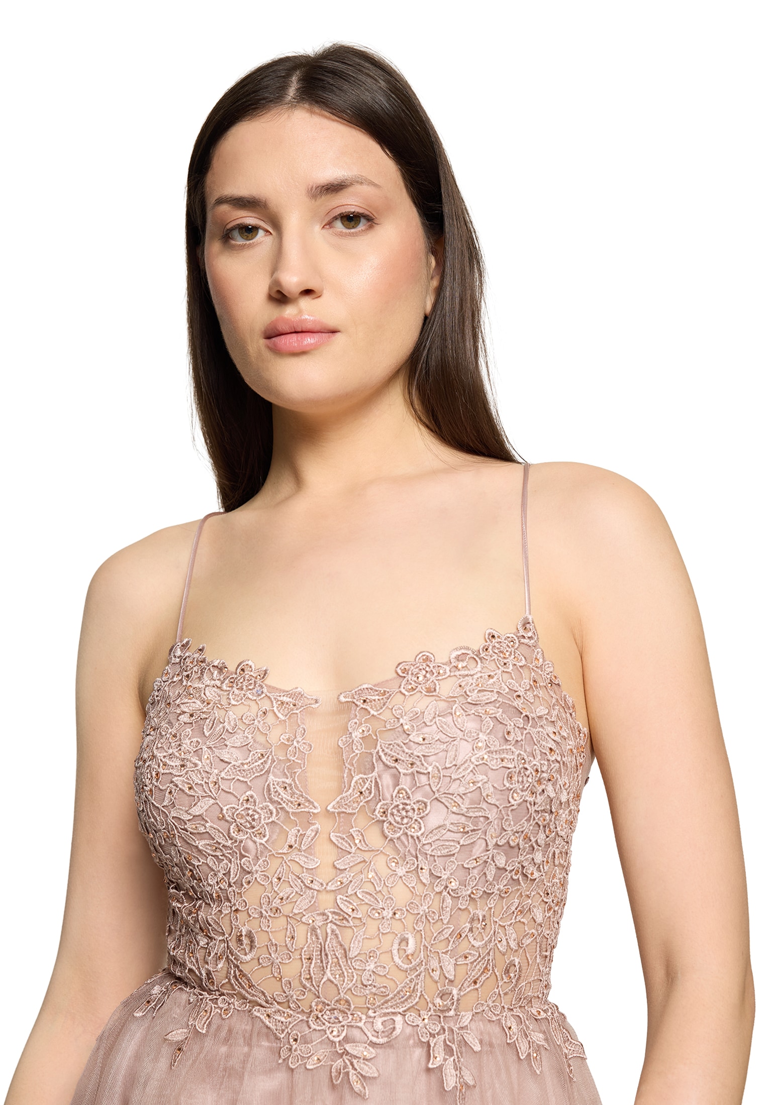 Vera Mont Abendkleid »Damen mit Stickerei« Ohne Tasche Rückenfrei