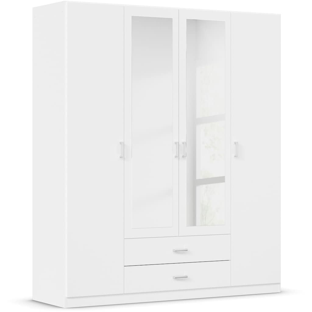 rauch Kleiderschrank »Gamma Drehtürenschrank Garderobe Schrank mit Spiegel«, in schlichtem Design mit Schubkästen und Spiegel, in 3 Breiten