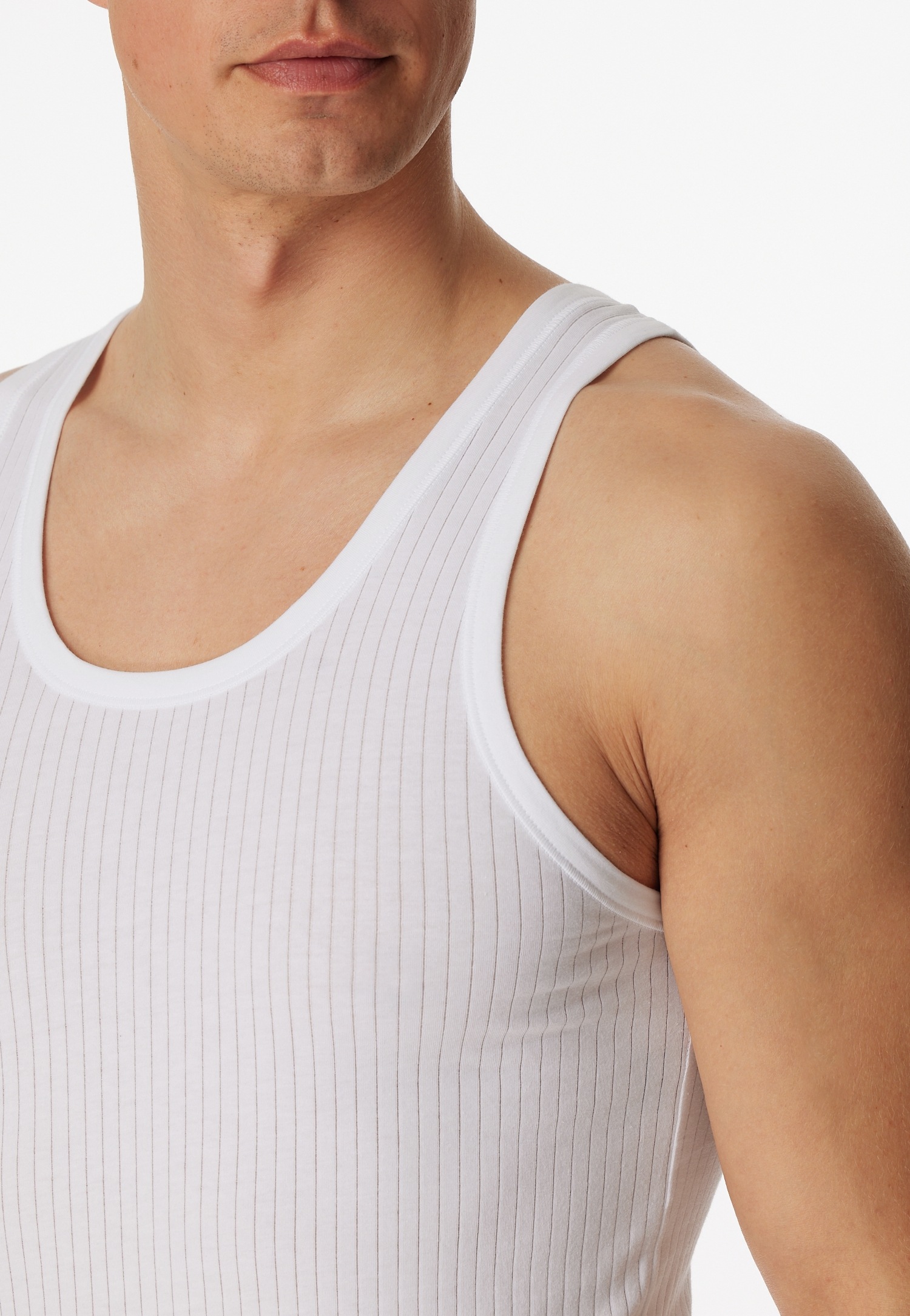 Schiesser Unterhemd »"Authentic"«, (2er-Pack), mit Nadelzug-Muster