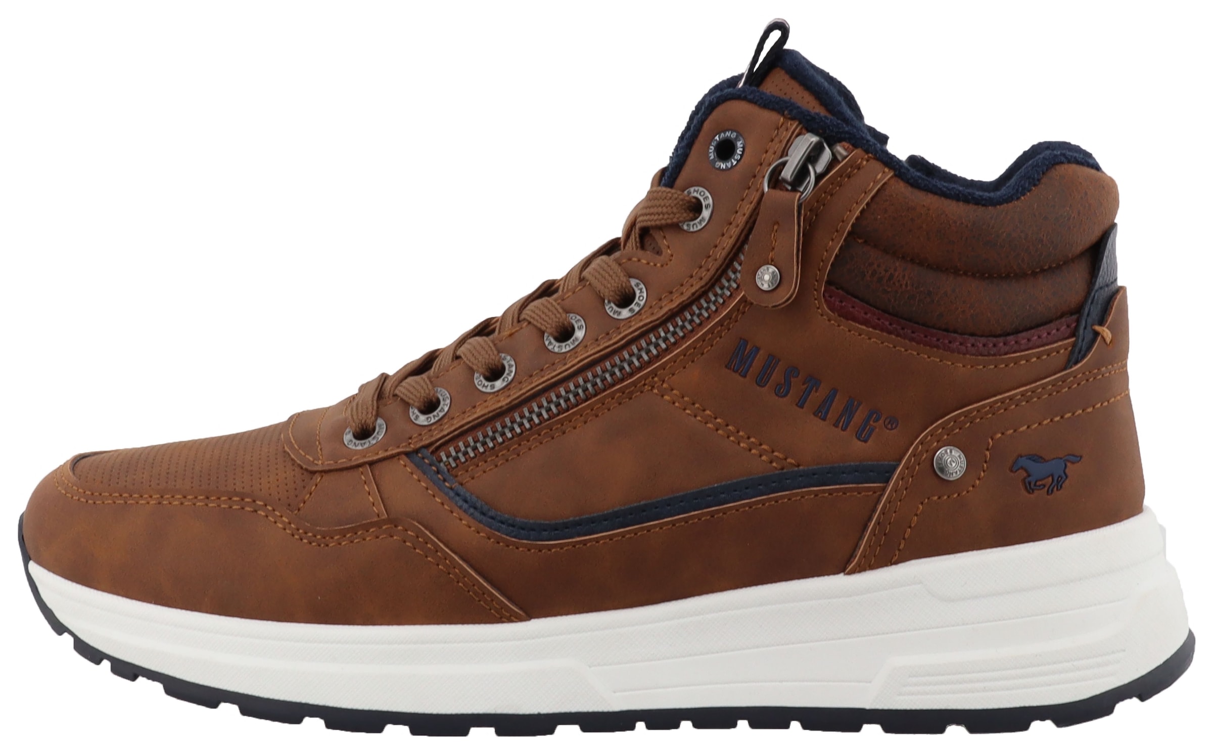 Mustang Shoes Winterboots »Luciano«, High Top Sneaker, Schnürboots mit Warmfutter