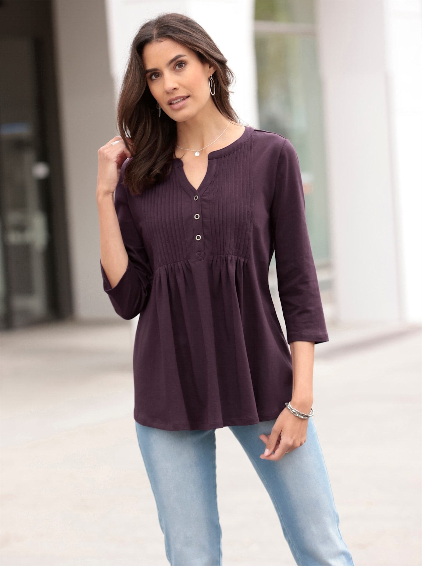 Inspirationen 3/4-Arm-Shirt "Shirt" 1 Stk. tlg. günstig online kaufen
