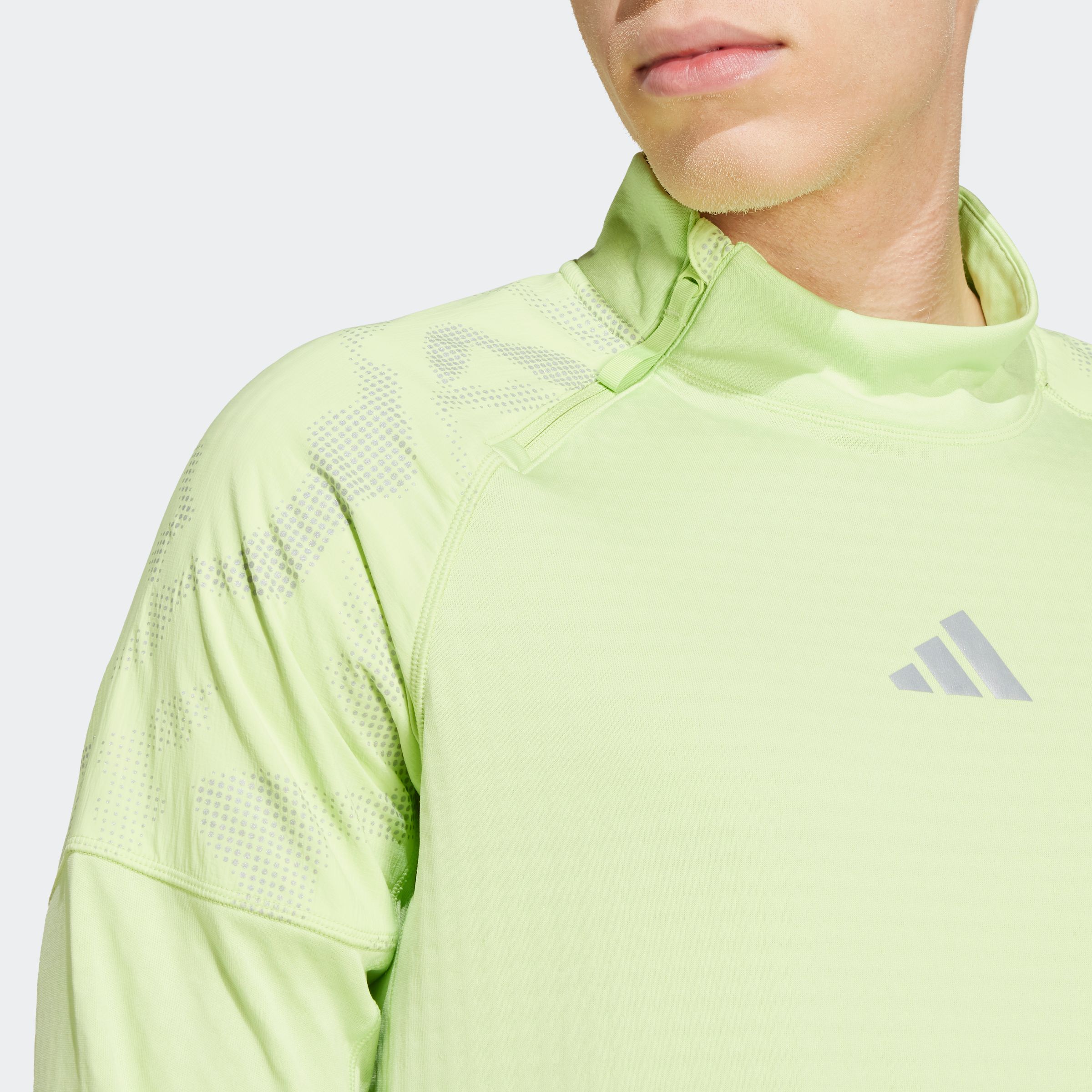 Thumbnail - adidas Performance Rollkragenshirt "ULTIMATE HI VIS REFLECTIVE 1/2-ZIP OBERTEIL" Running Langarmshirt