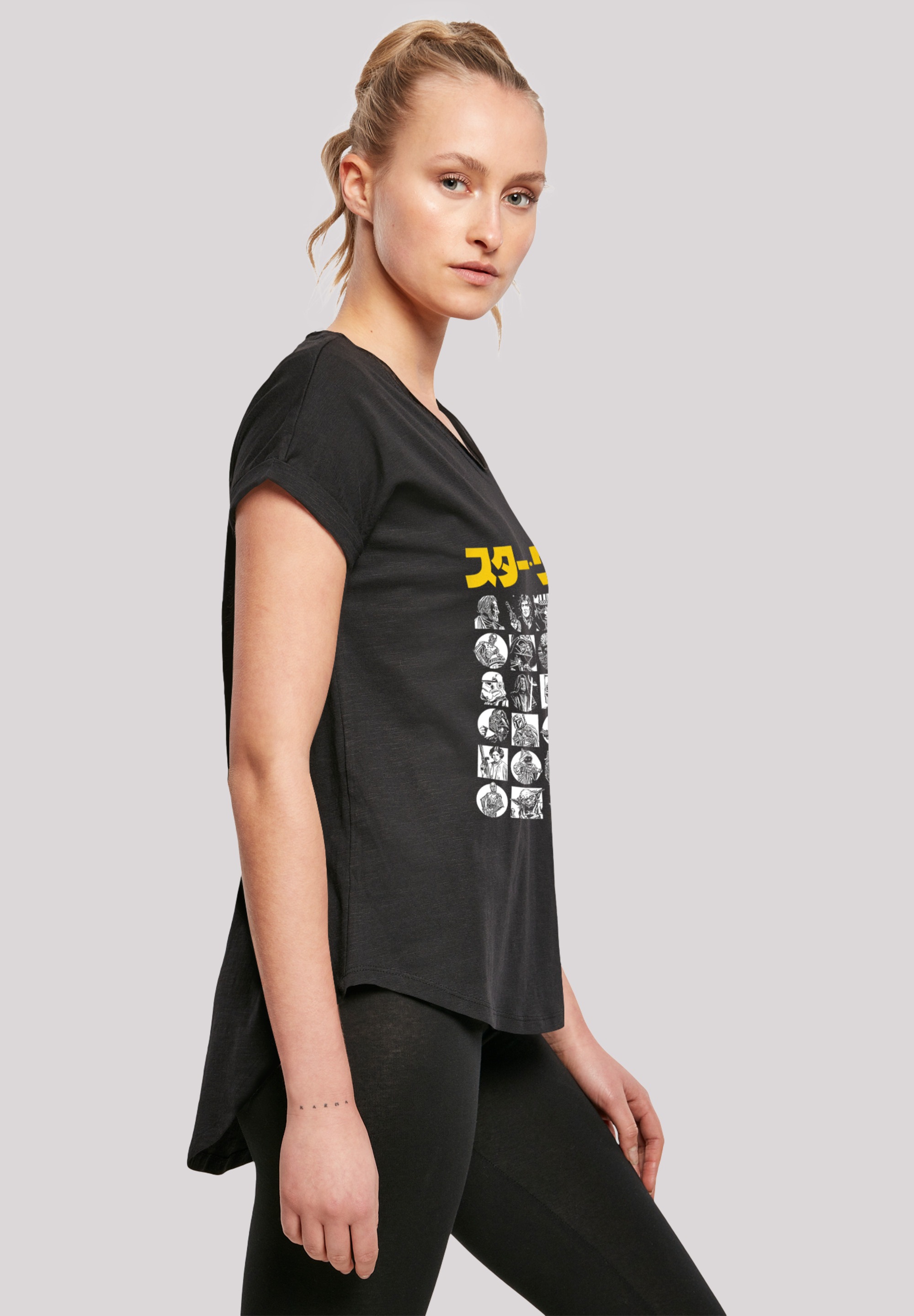 F4NT4STIC T-Shirt »Star Wars Japanese Character Thumbnail«, Damen,Premium Merch,Lang,Longshirt,Bedruckt