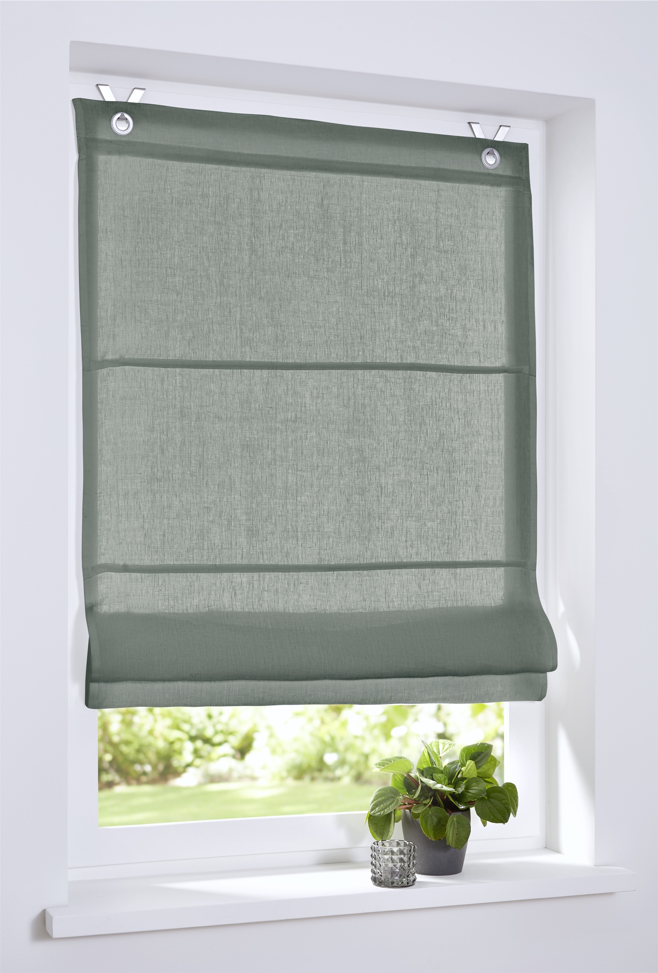 Kutti Raffrollo "Metis" mit Hakenaufhängung ohne Bohren einfarbig, blickdic günstig online kaufen