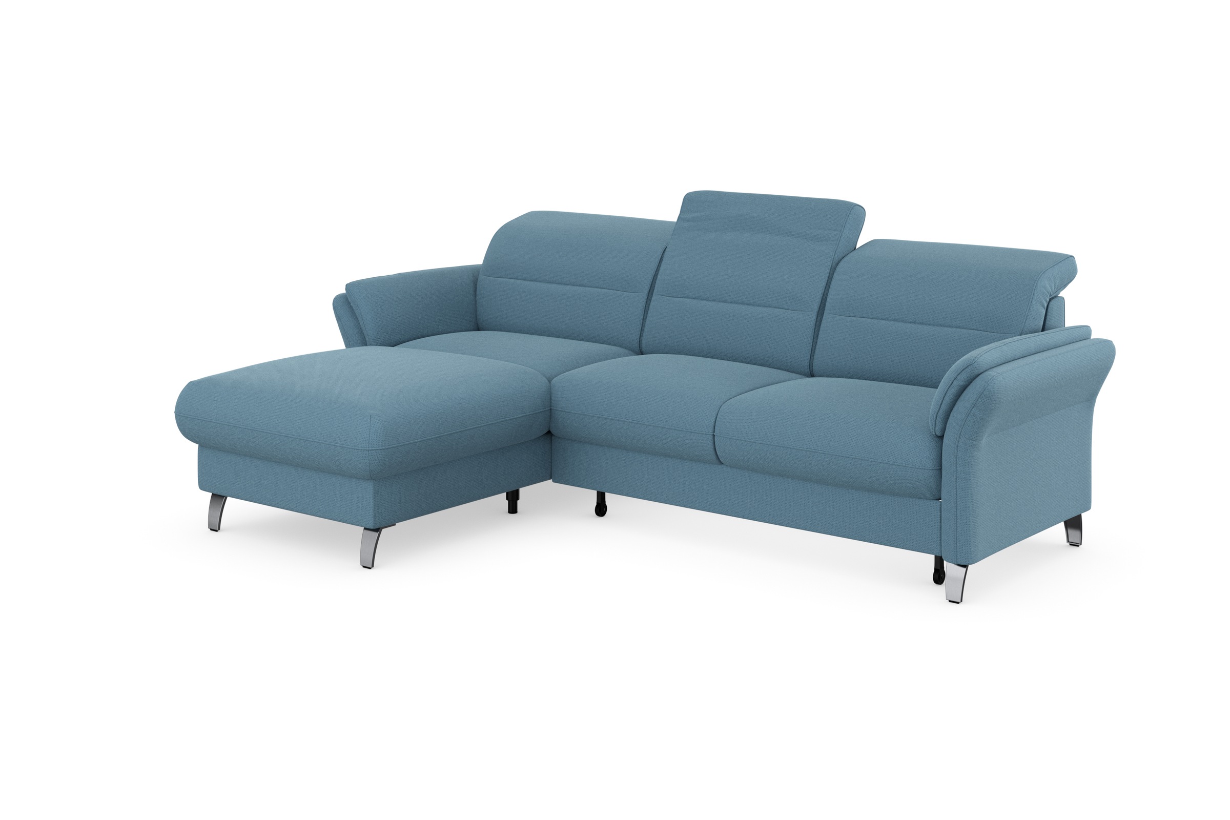 sit&more Ecksofa »Grenoble L-Form mit Federkern«, wahlweise mit Bettfunktion, Bettkasten, Arm- und Kopfteilverstellung