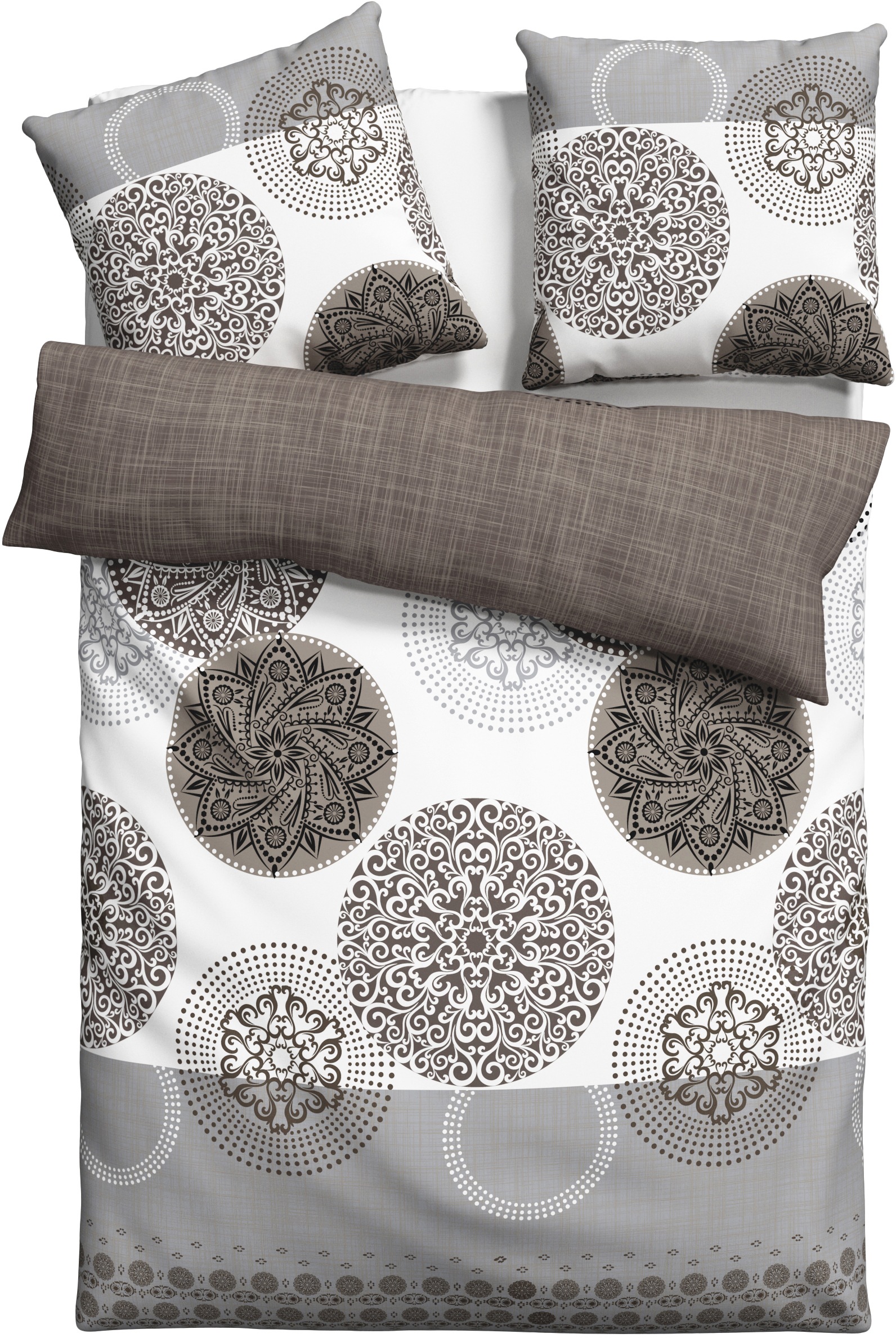 my home "Tesso in Gr. 135x200, 155x220 oder 200x200 cm" 2 Bettwäsche mit Ornamenten und in verschiedenen Qualitäten