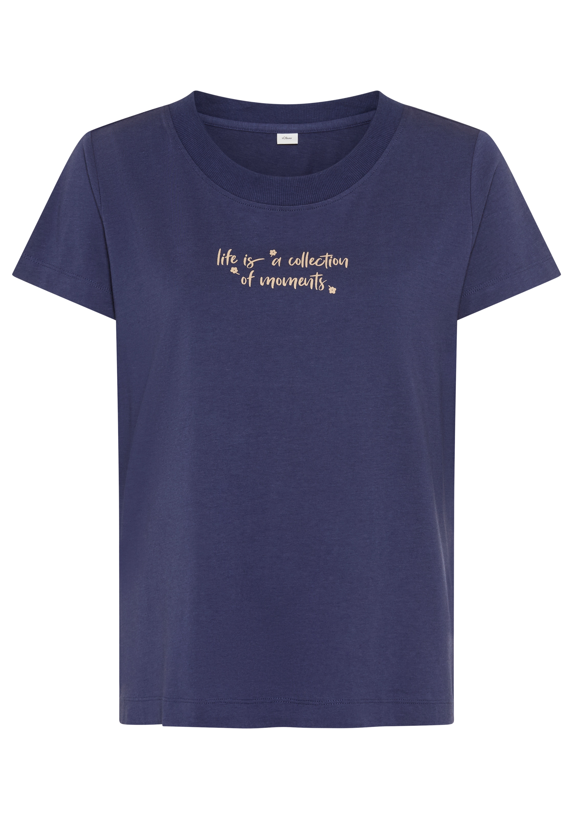 s.Oliver Pyjamaoberteil 1 mit Front Print