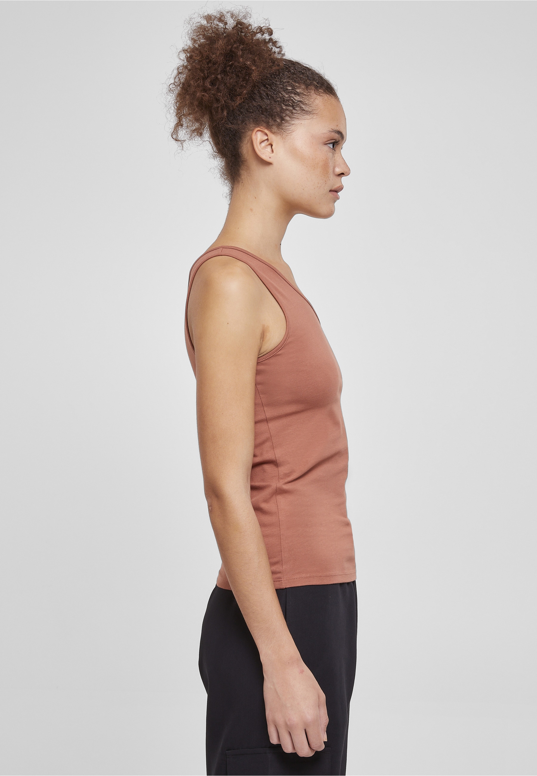 URBAN CLASSICS Tanktop »Urban Classics Damen Ladies Asymmetric Top« 1 Stk.