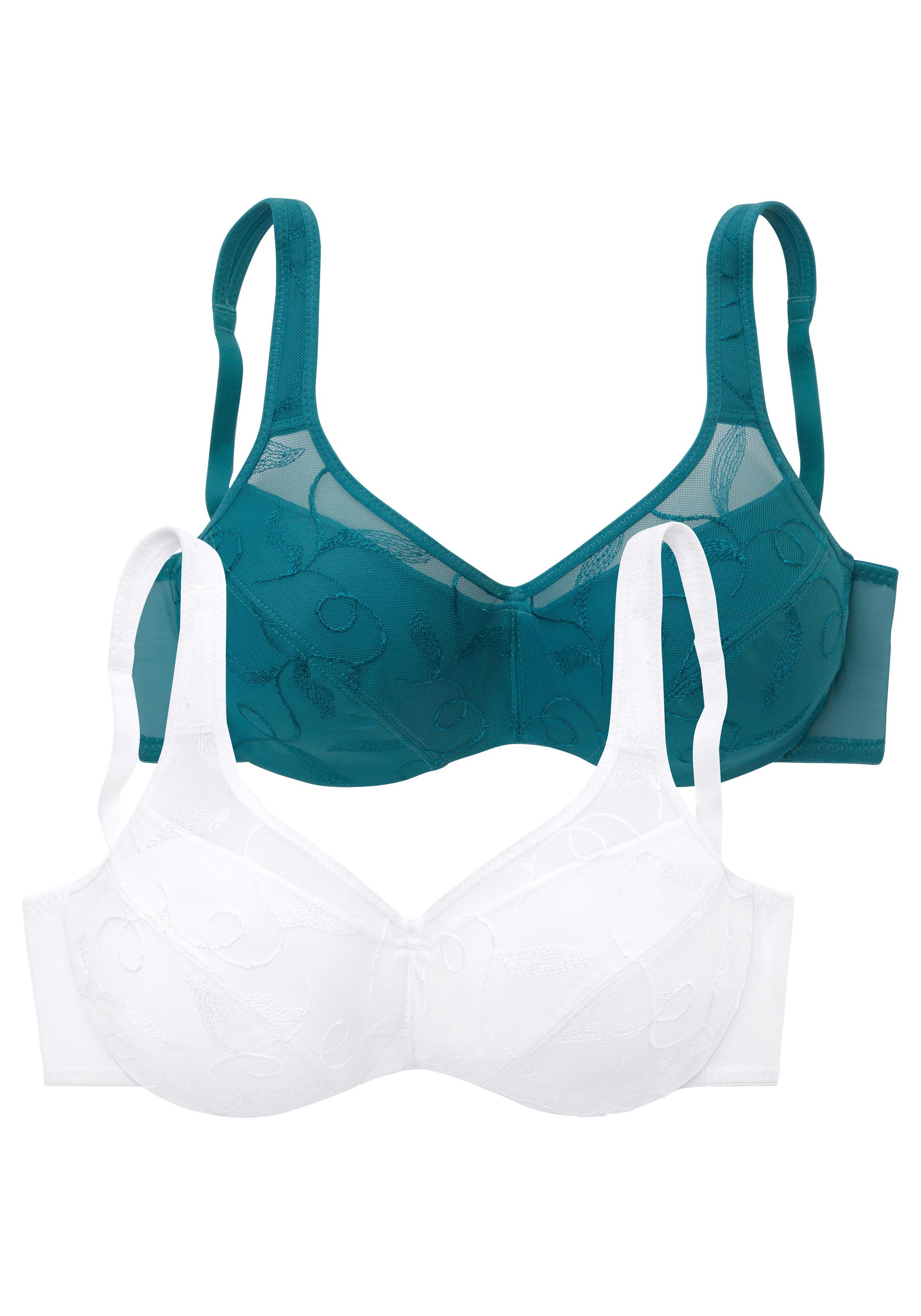 petite fleur by Lascana Minimizer-BH Packung, mit Bügel und schöner Stickerei – ideal für grosse Grössen