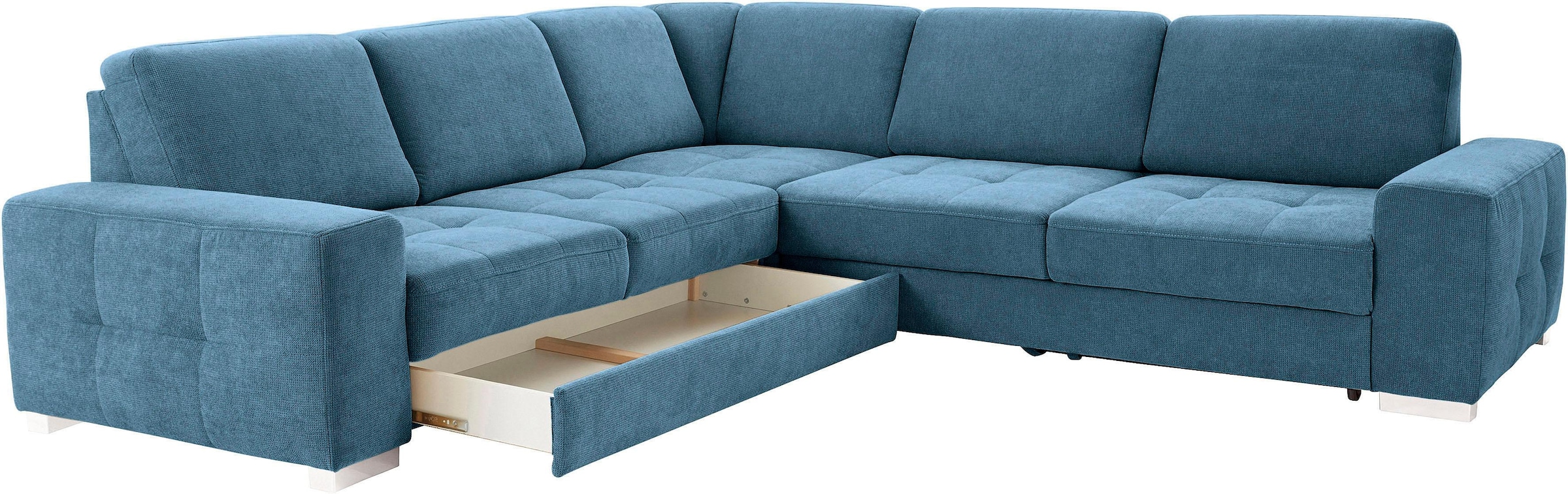 sit&more Ecksofa »Santorini L-Form«, mit Federkern und Sitztiefenverstellung, wahlweise mit Bettfunktion