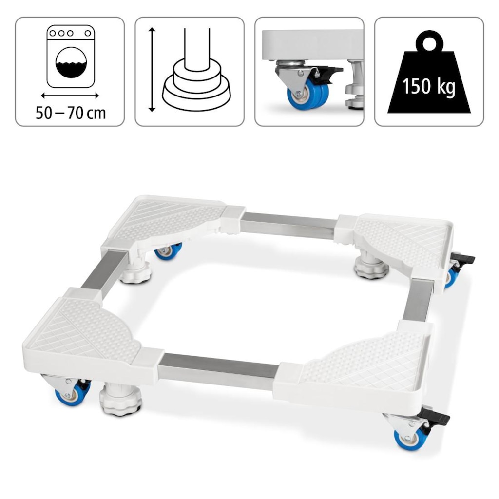 Xavax Transportroller »Transportroller f. Waschmaschine, Trockner, Kühlschrank, verstellbar«, Hausgerätesockel verstellbar