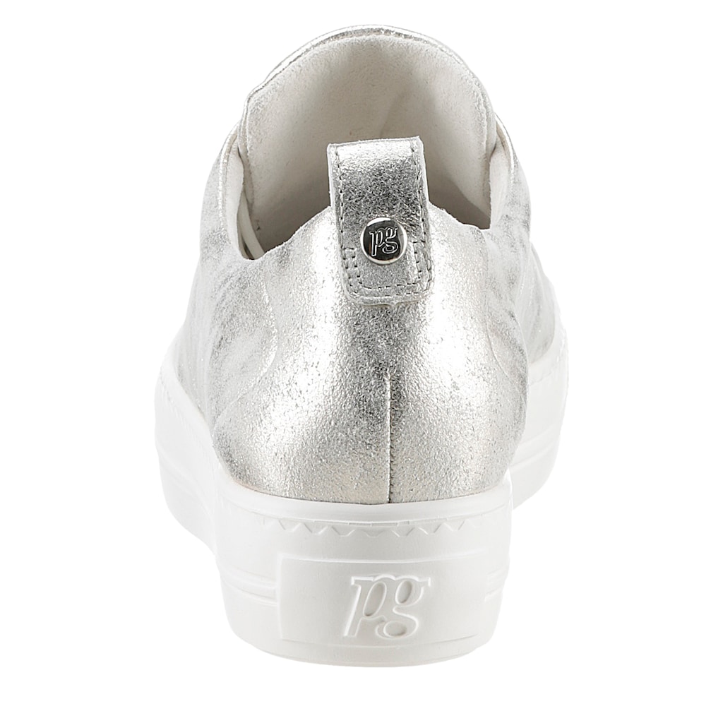 Paul Green Slip-On Sneaker, Plateau Sneaker, Slipper, Freizeitschuh im Metallic Look