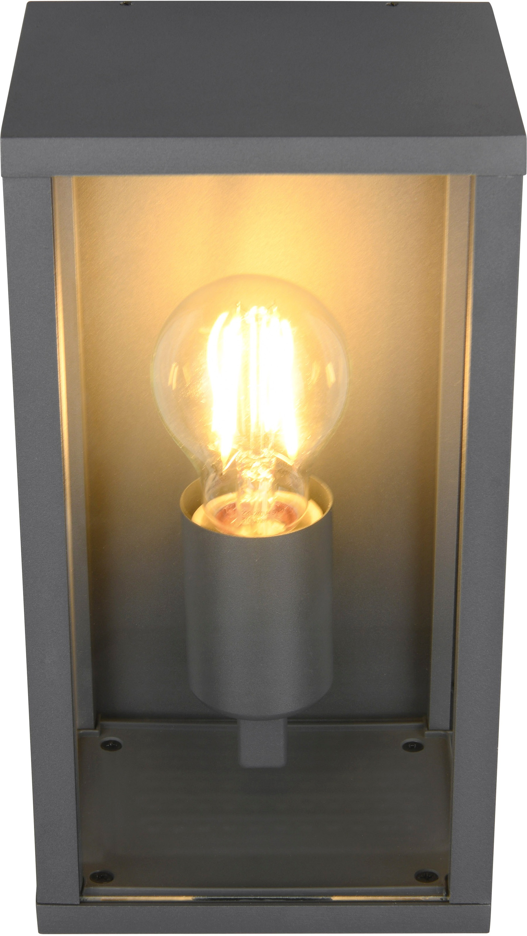 TRIO Leuchten Außen-Wandleuchte »GARONNE, Outdoor Wandlampe exkl 1x E27 max 60W, Hauswand-Leuchte« E27 1 Stk. warmweiß - kaltweiß Garten Wandleuchte IP44 mit Bewegungsmelder, Leuchtdauer einstellbar