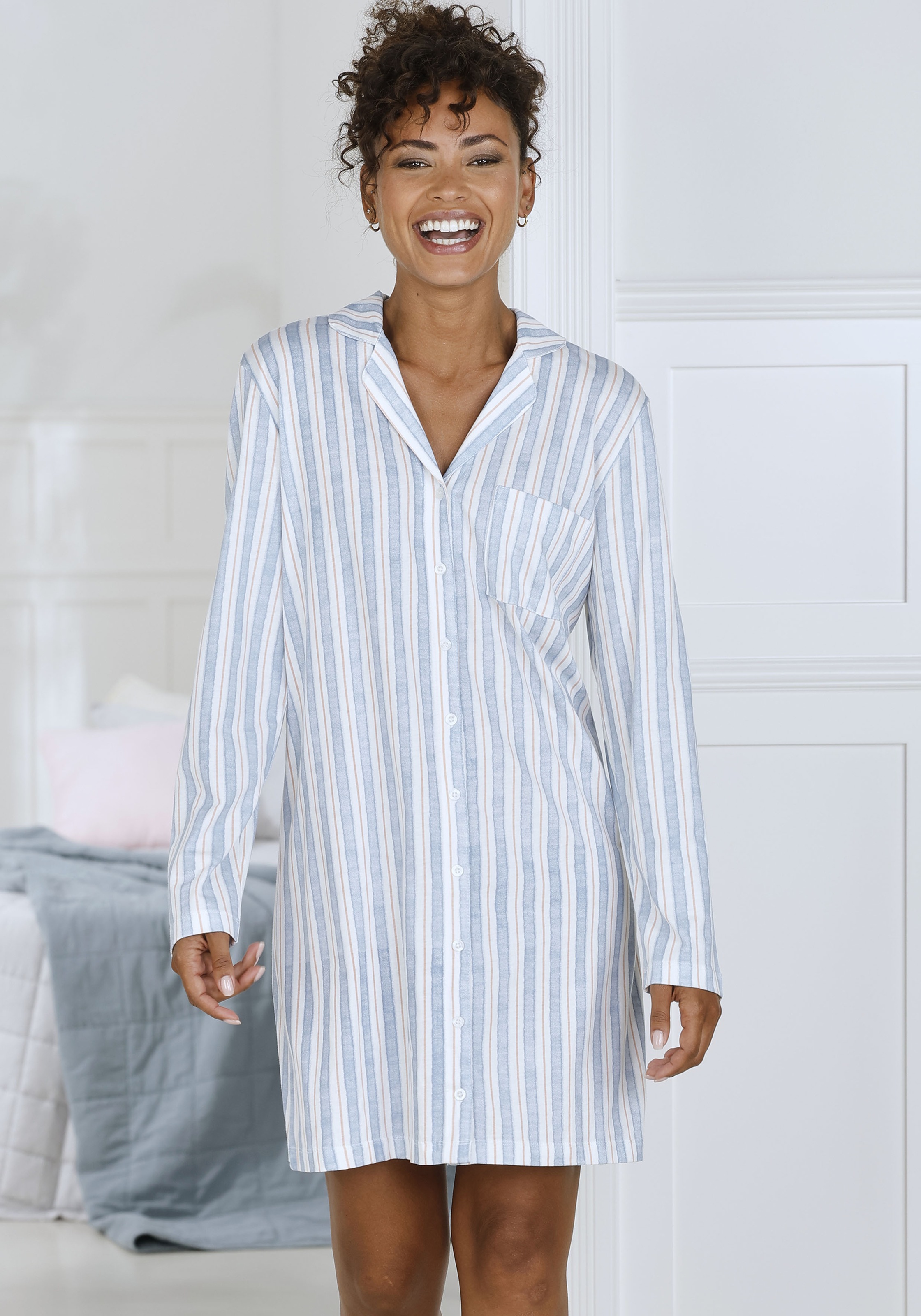 Vivance Dreams Nachthemd Brusttasche mit aufgesetzter Brusttasche günstig online kaufen