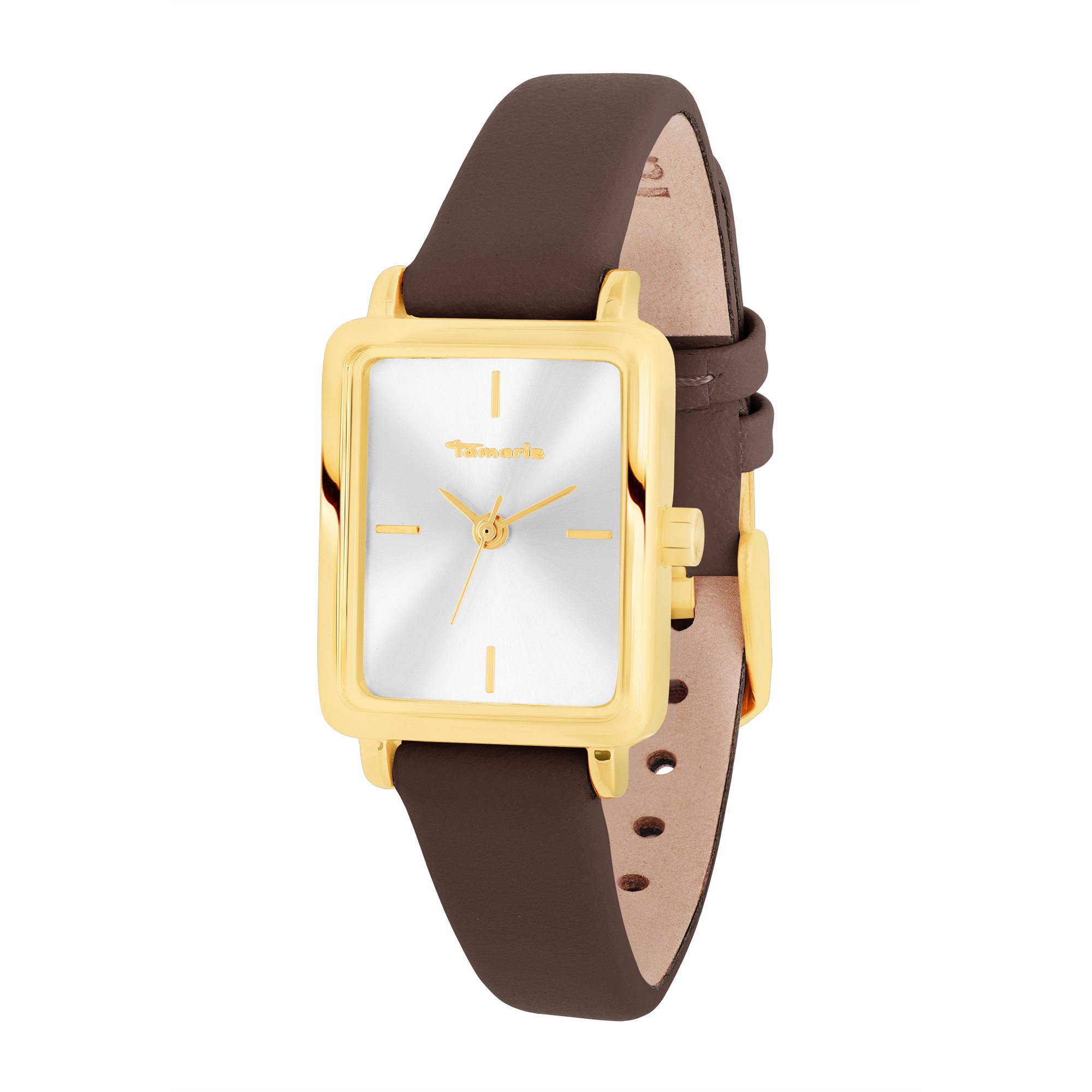 Tamaris Quarzuhr »Tiny Leather« Armbanduhr, Damenuhr, Lederarmband, analog