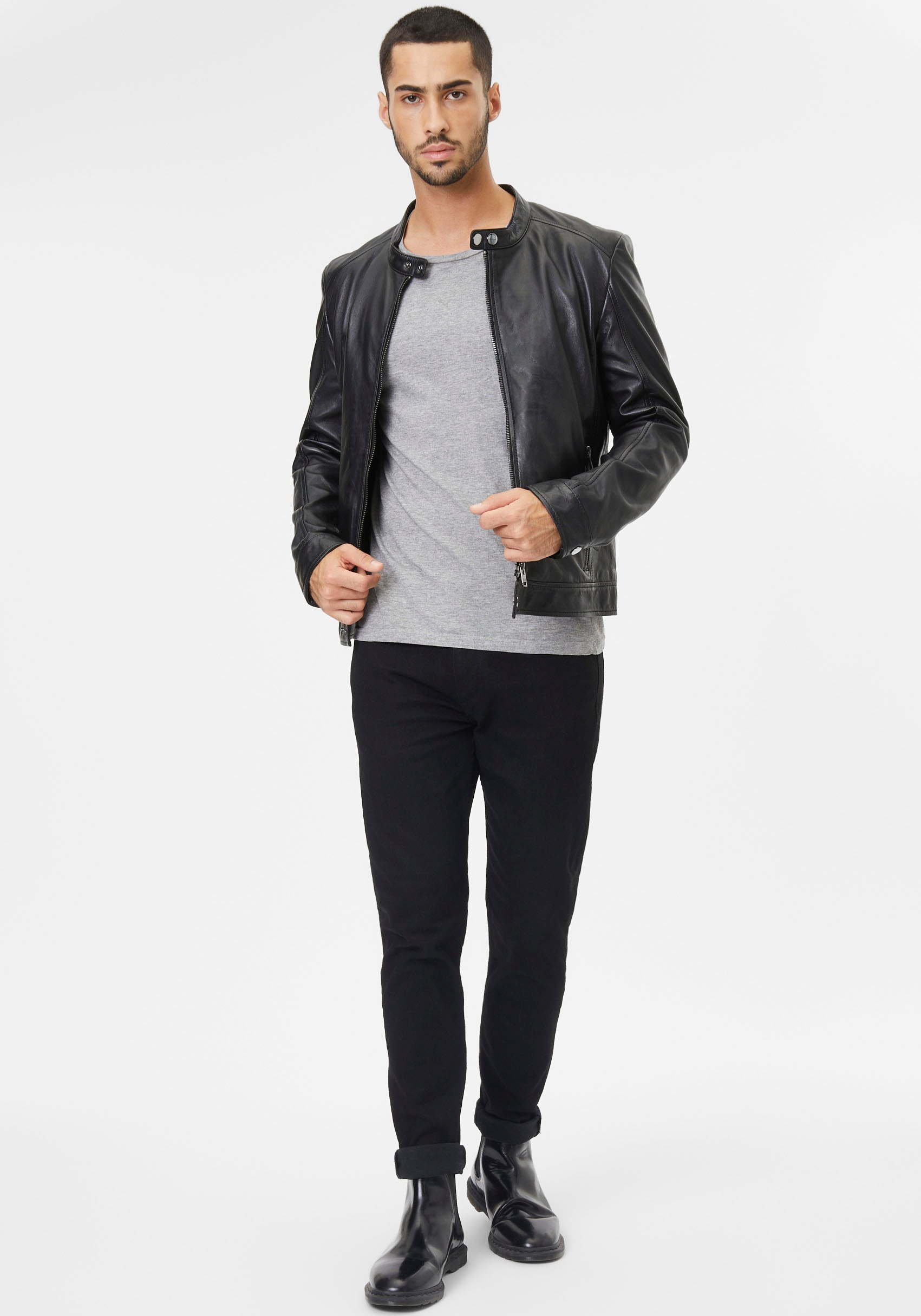 Mauritius Lederjacke »G2MIgnacy SF«, mit Reißverschlusstaschen