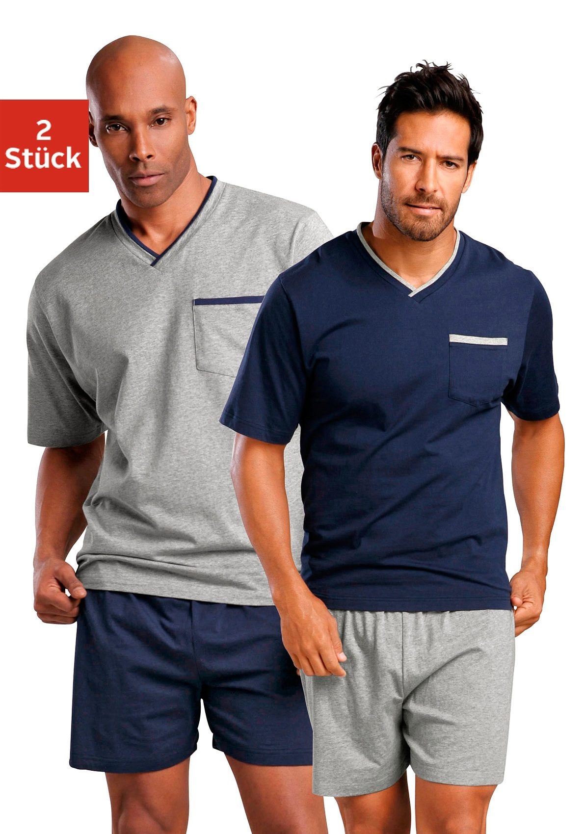 le jogger Pyjama, 4 Stk. mit Brusttasche günstig online kaufen