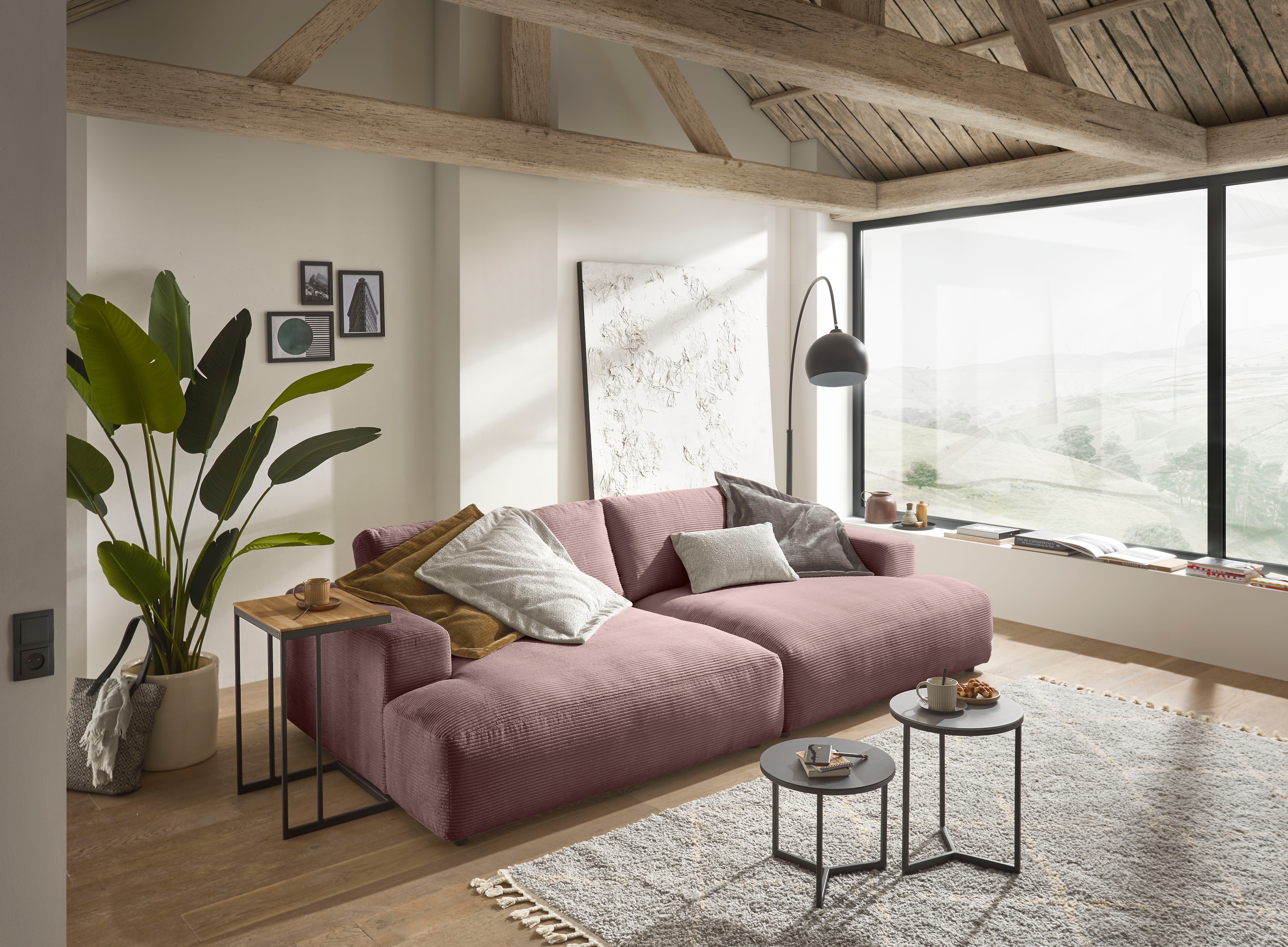 Musterring Loungesofa "Lucia Big Sofa, bequem, Mega-Sitzfläche, Cord Bezug, viel Platz" Cord-Bezug, Breite 292 cm