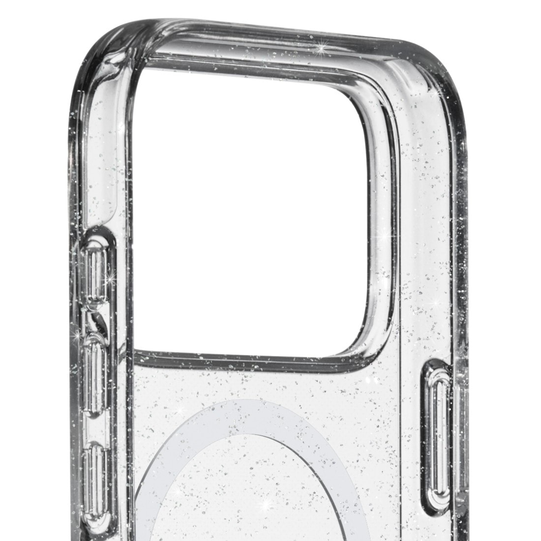 White Diamonds Smartphone-Hülle »Cover "Mag Glitter" für Apple iPhone 17 Pro, Transparent« Anti-Vergilbung, Kraztschutz, Stoßfeste Ecken