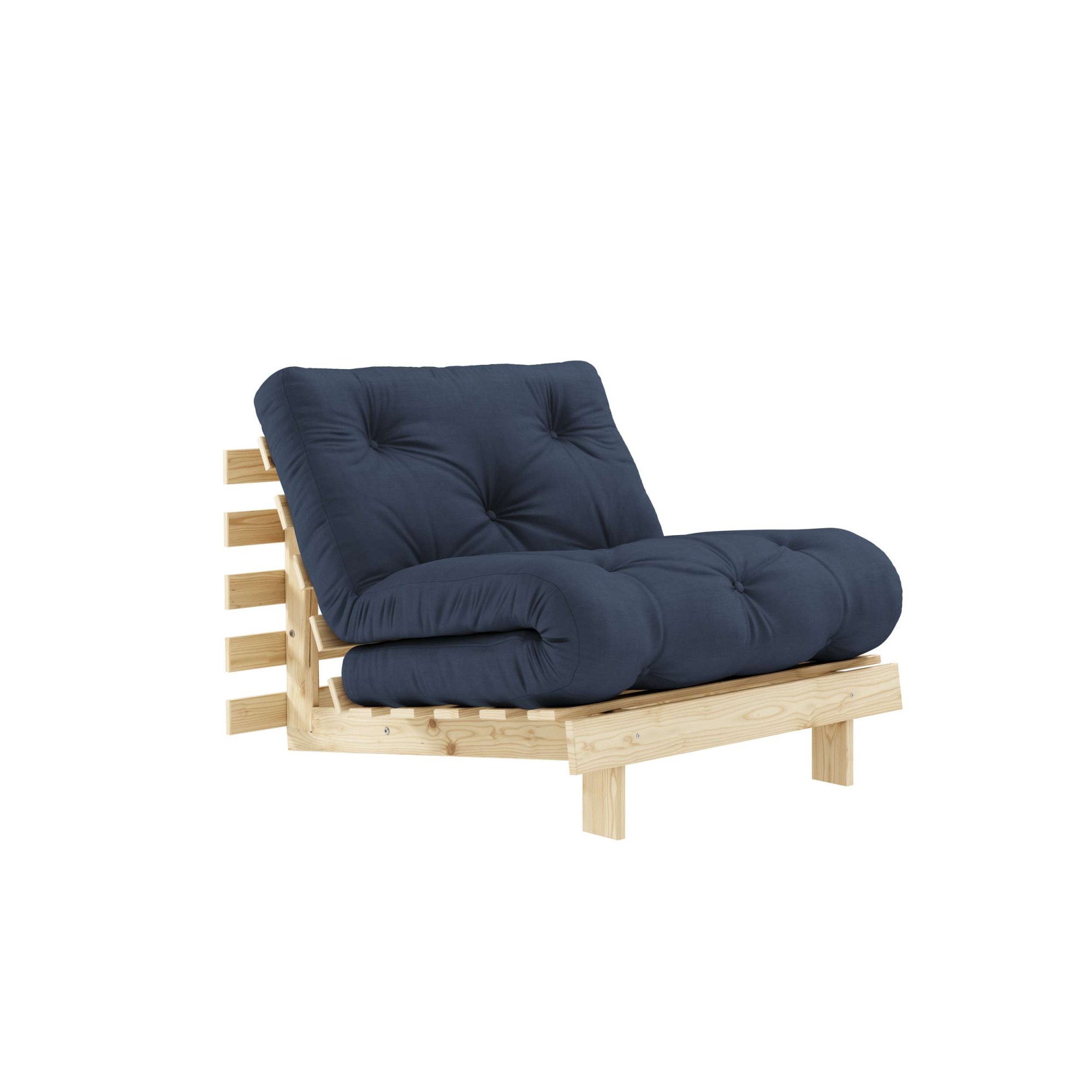 Karup Design Daybett "Roots Sofa Bed, Schlafsofa, Bettfunktion, FSC-Massivholz, B: 90 cm" Erhältlich in Breite 90 cm, 140 cm oder 160 cm, Inkl. Futonmatratze. Made in Europe, minimalistisches Design