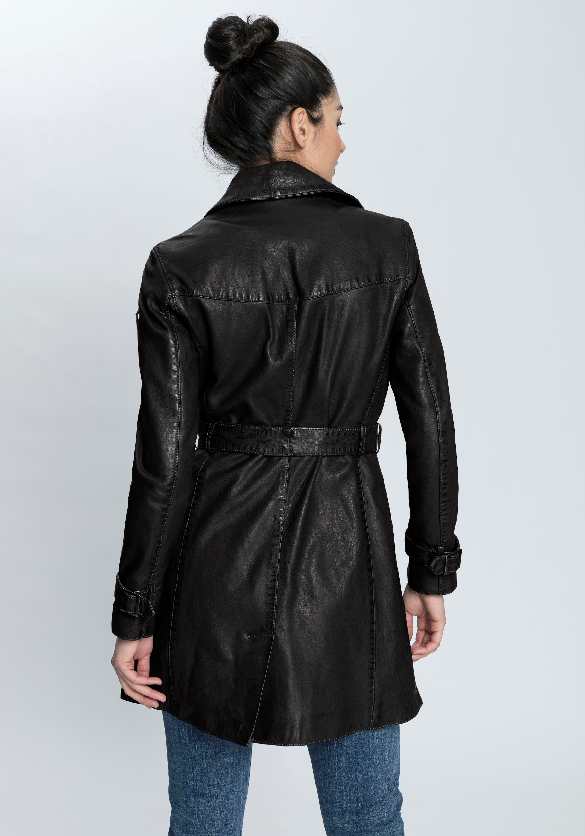 Gipsy Ledermantel Leder-Trenchcoat BAUR mit »Taresa«, Bindegürtel tlg., für Bindegürtel), | mit femininer (2 bestellen