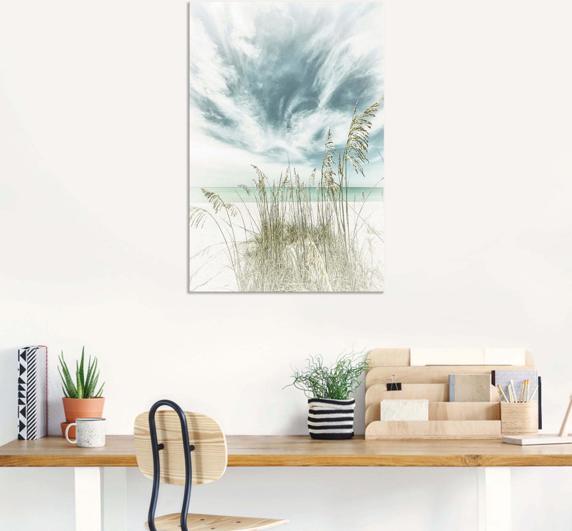 Artland Wandbild »Himmlische Stille am Strand Vintage«, Strandbilder, (1 St.), als Alubild, Outdoorbild, Leinwandbild, Poster, Wandaufkleber