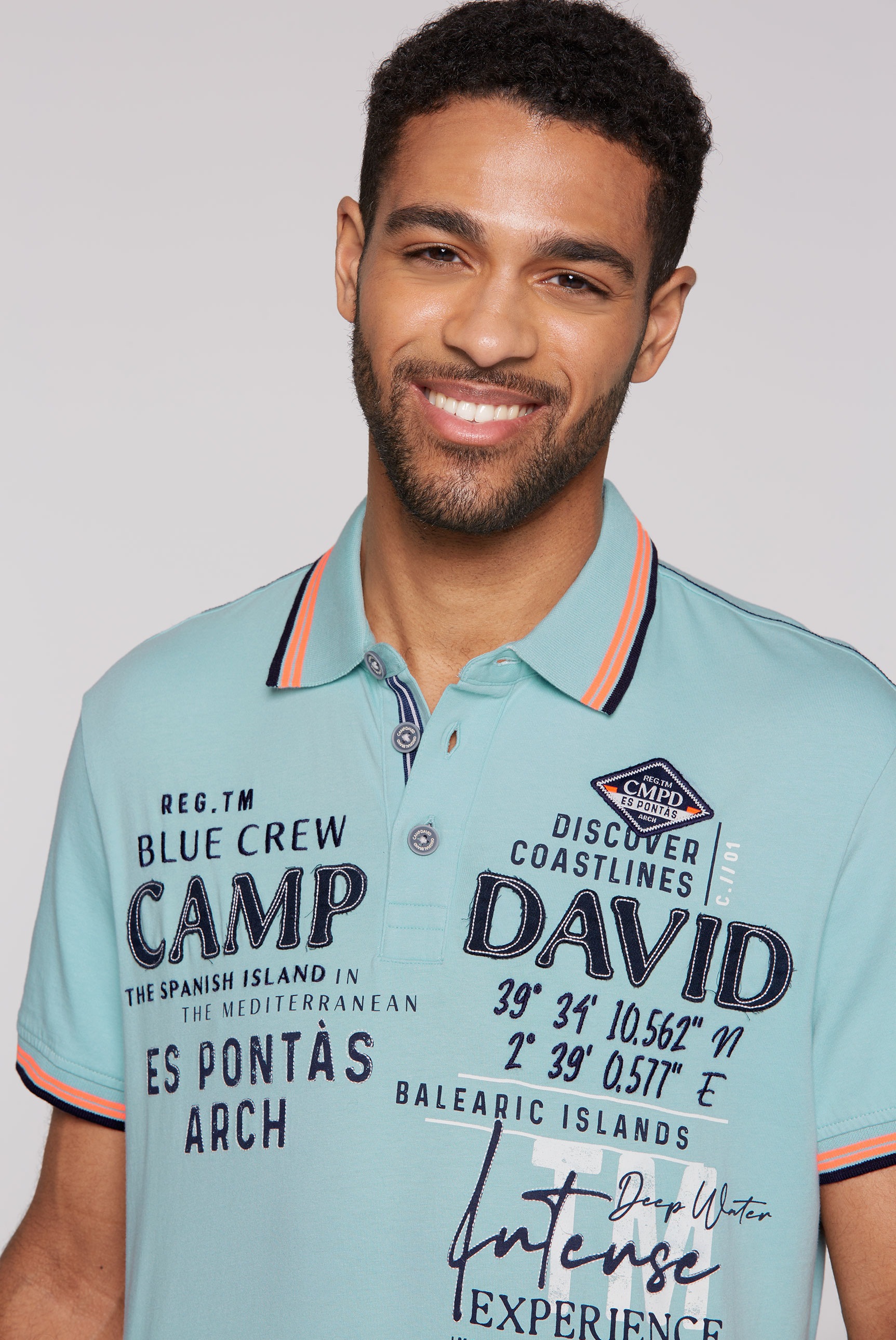 CAMP DAVID Poloshirt, mit Logo Artworks