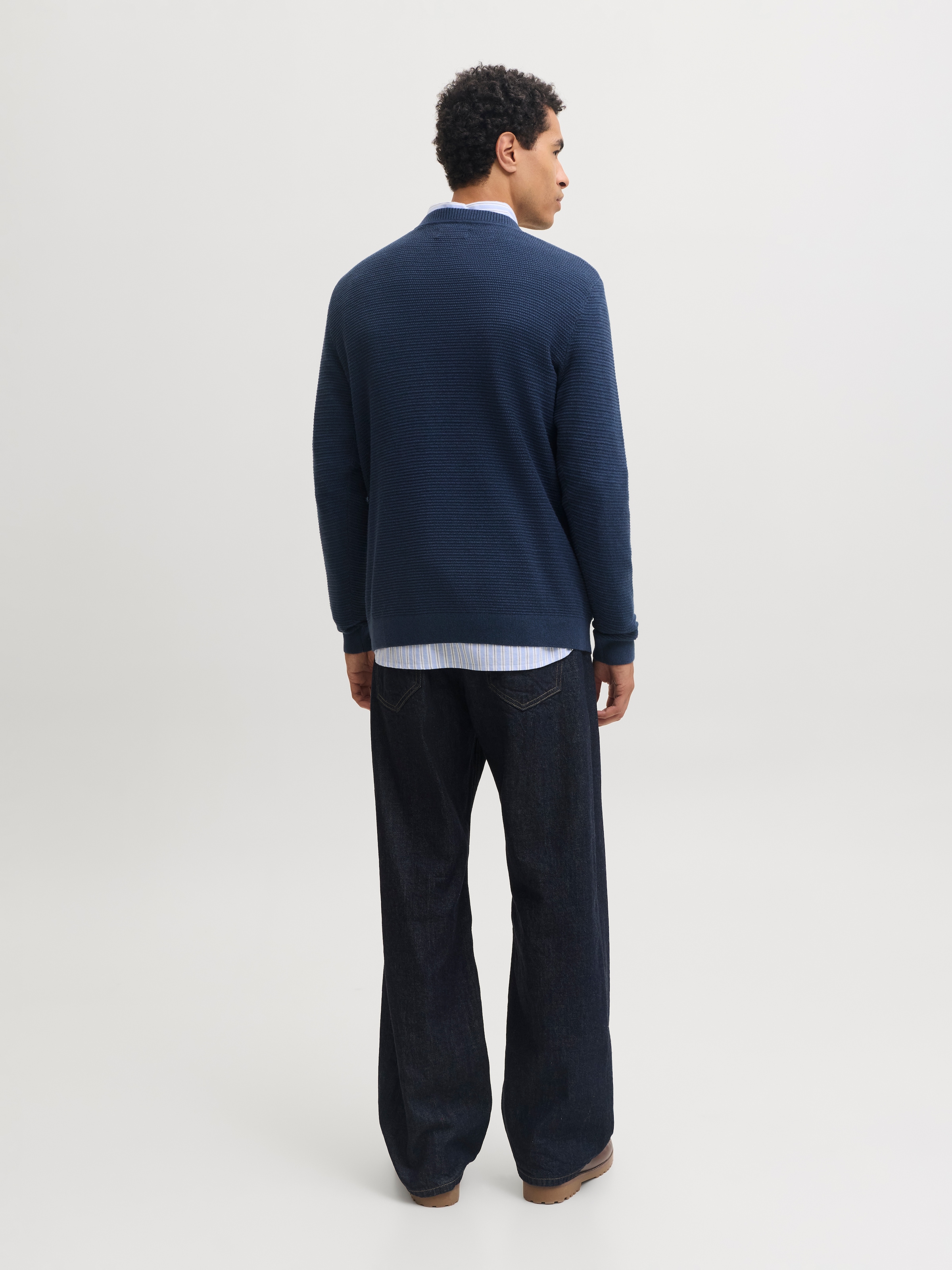 Jack & Jones Rundhalspullover »JPRBLURILEY KNIT CREW NECK LS SN« Baumwolle, regular fit