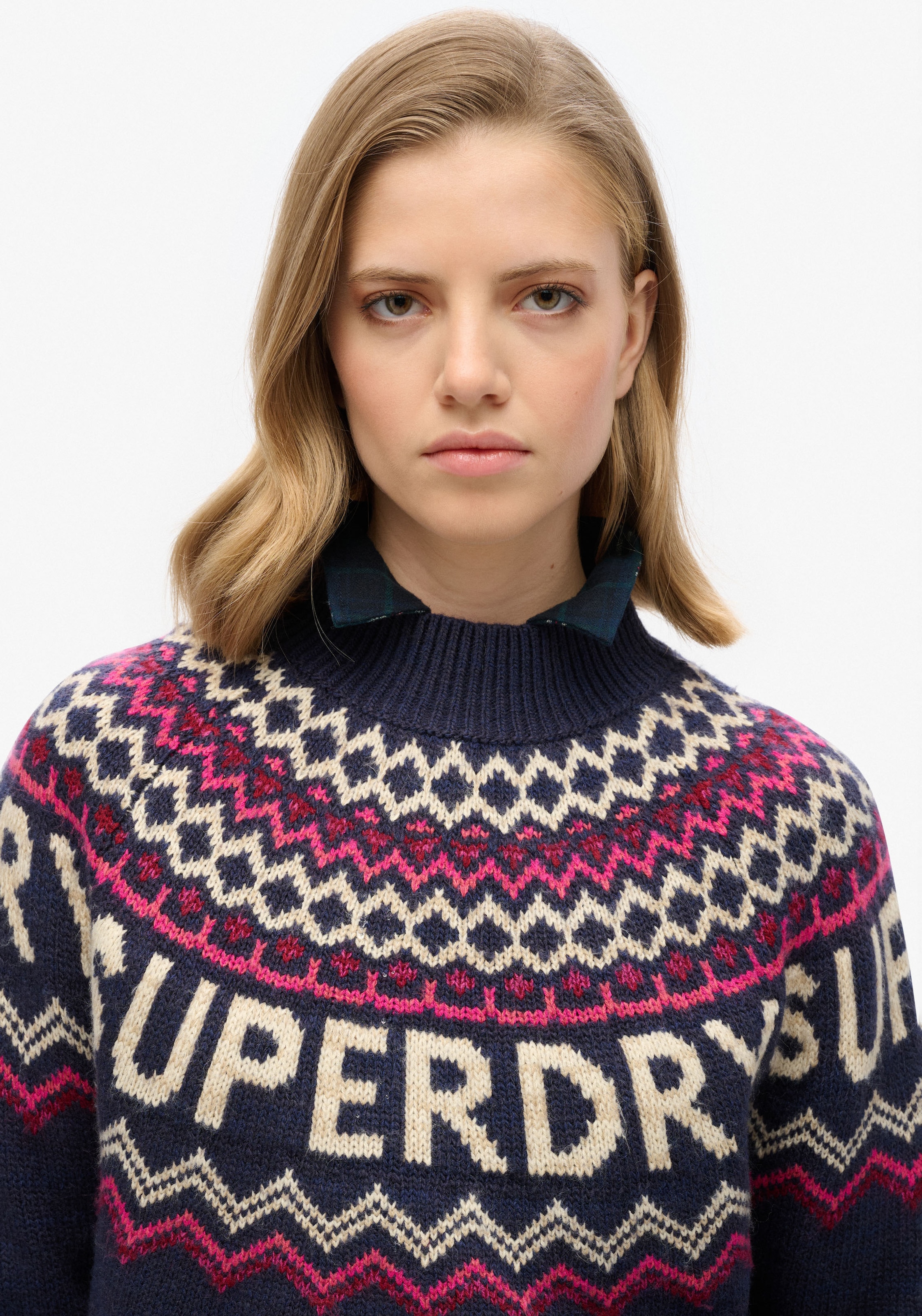 Superdry Strickpullover "FAIRISLE BRANDED JUMPER" günstig online kaufen