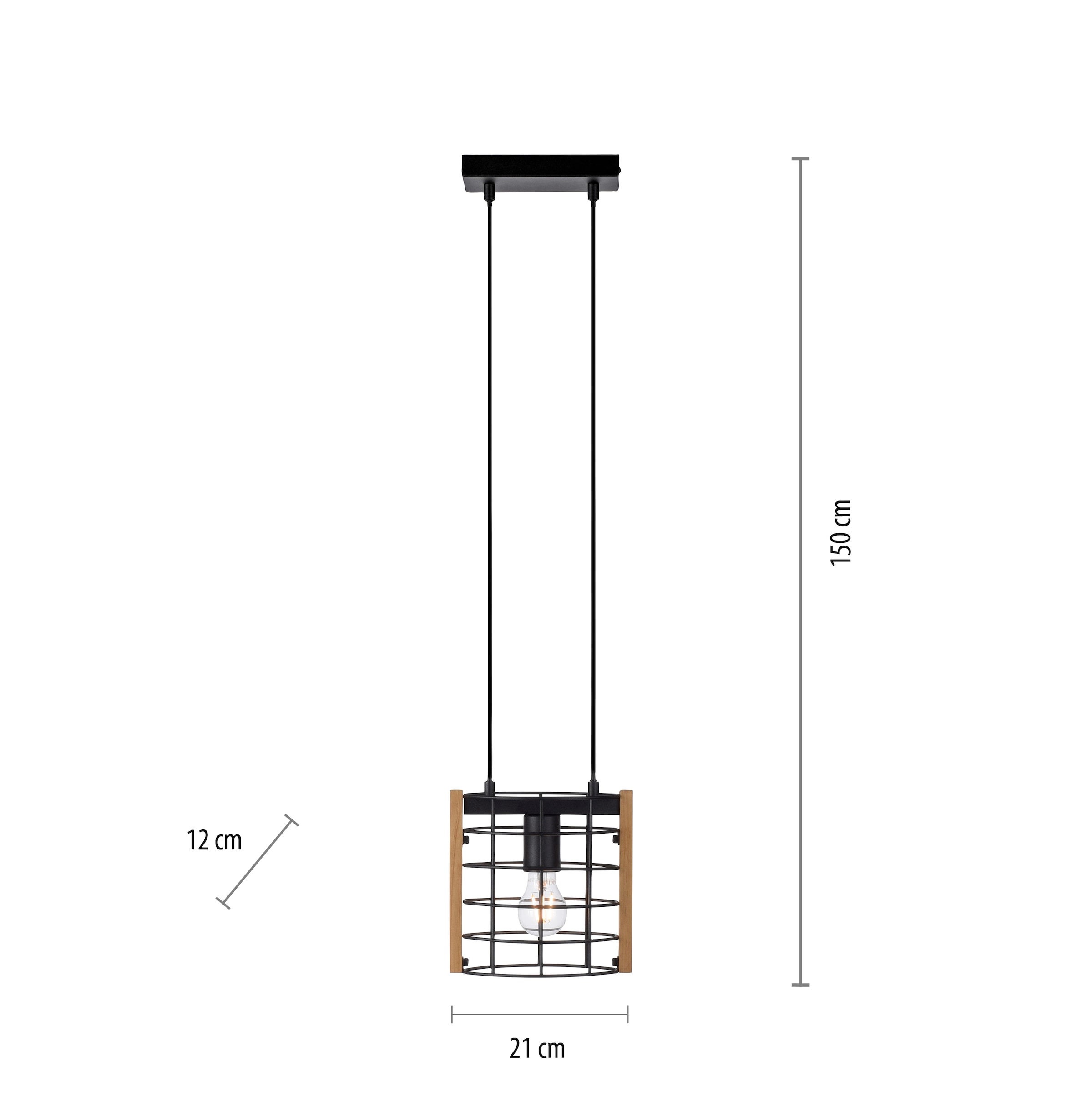 JUST LIGHT Pendelleuchte »DRAIN«, 1 flammig-flammig, ExklusiveE27