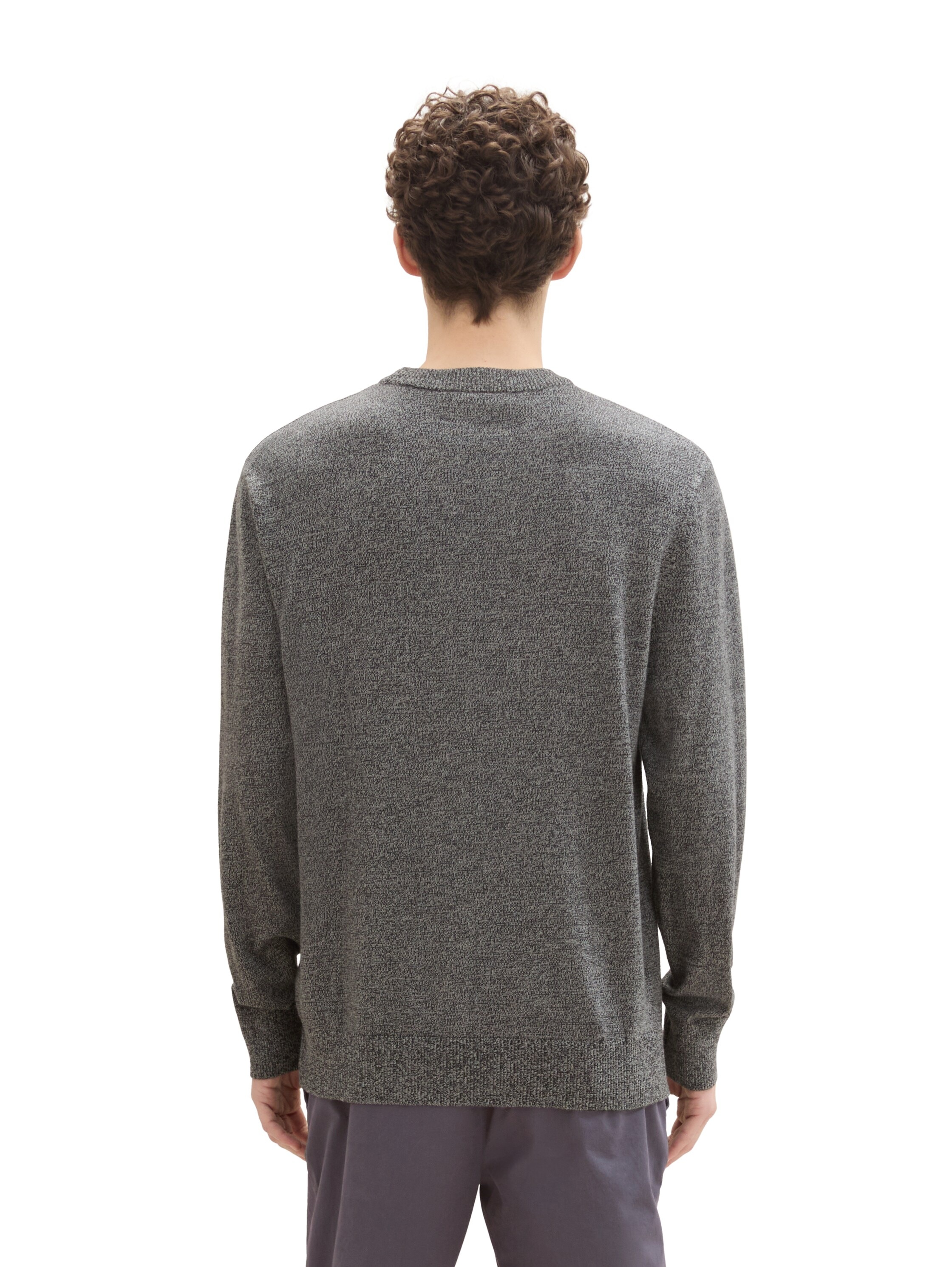 TOM TAILOR Denim Strickpullover, in melierter Optik