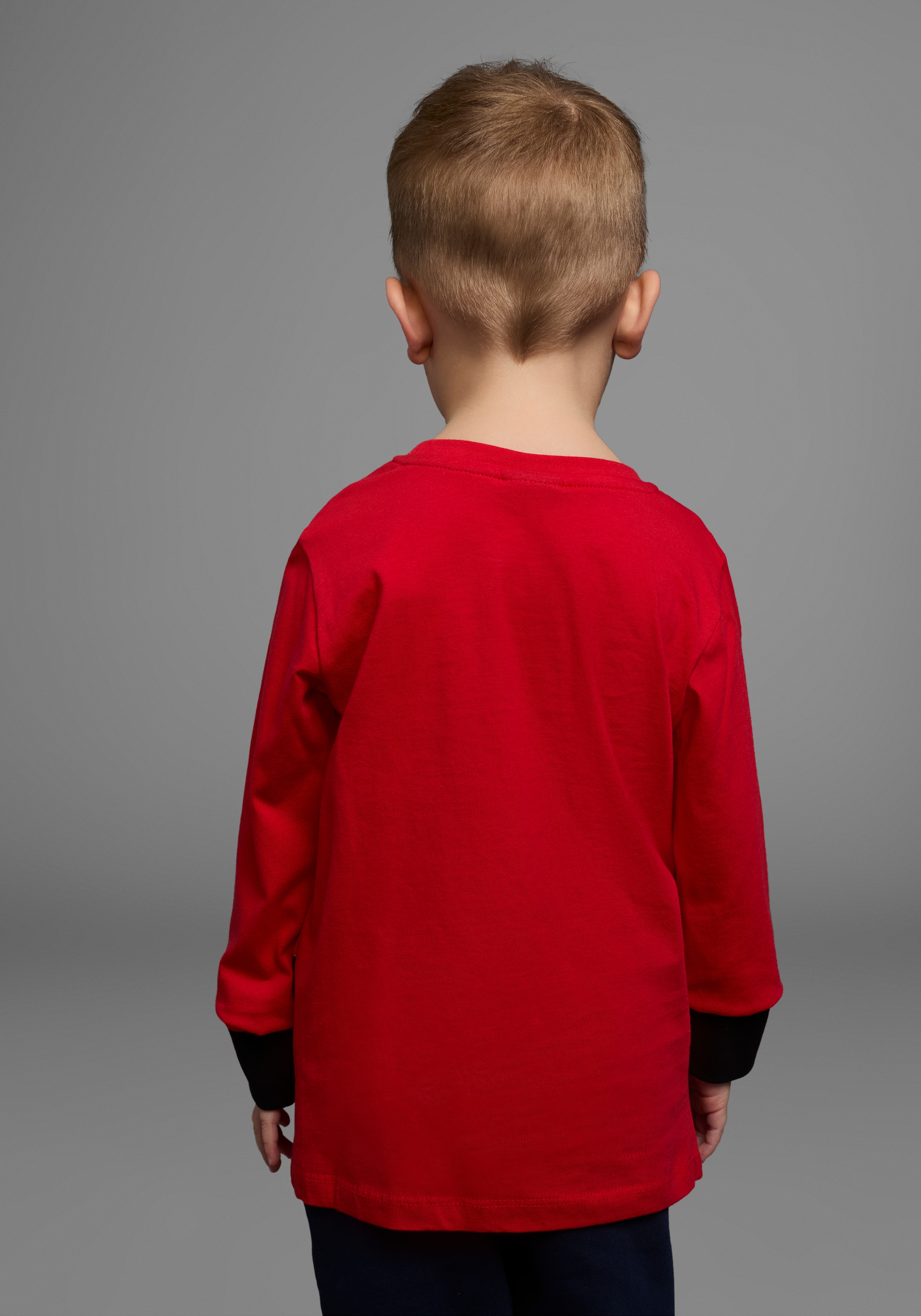 KIDSWORLD Langarmshirt »FEUERWEHR«, Langarm, Basic-Passform, bedruckt, Rundhalsausschnitt
