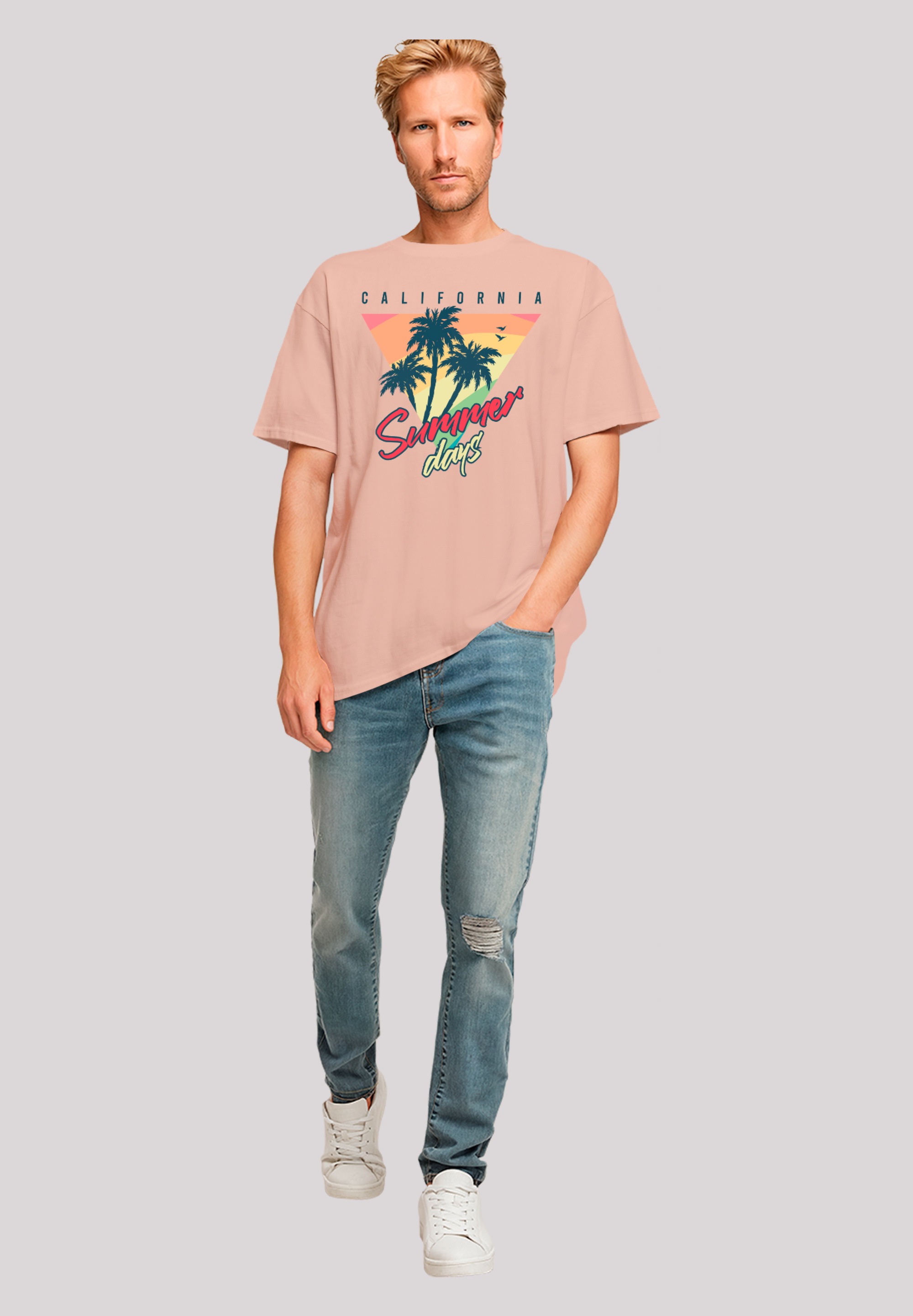 F4NT4STIC T-Shirt »California Palmen Retro«, Premium Qualität
