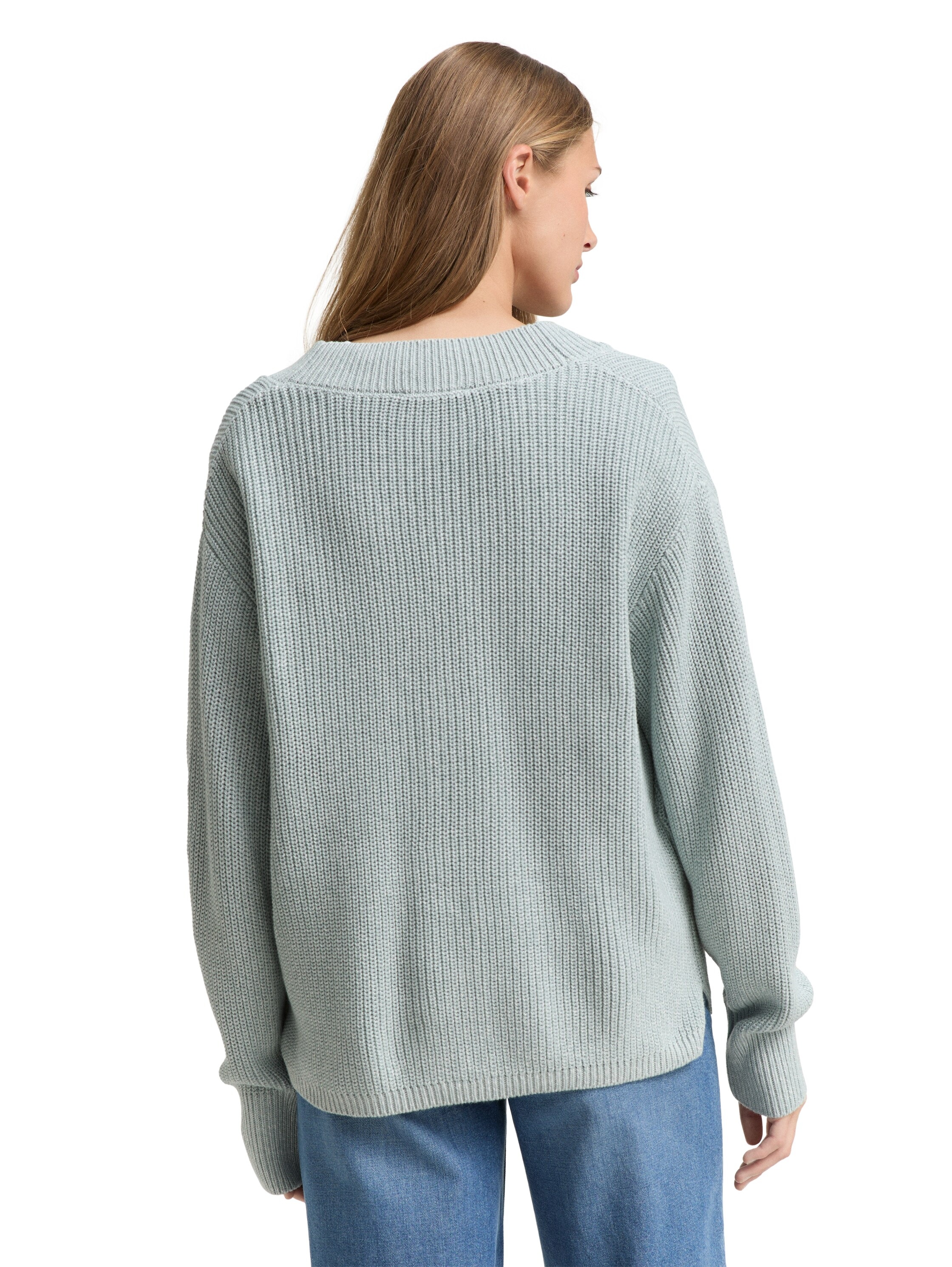 TOM TAILOR Denim mit Strickstruktur und Knopfleiste günstig online kaufen