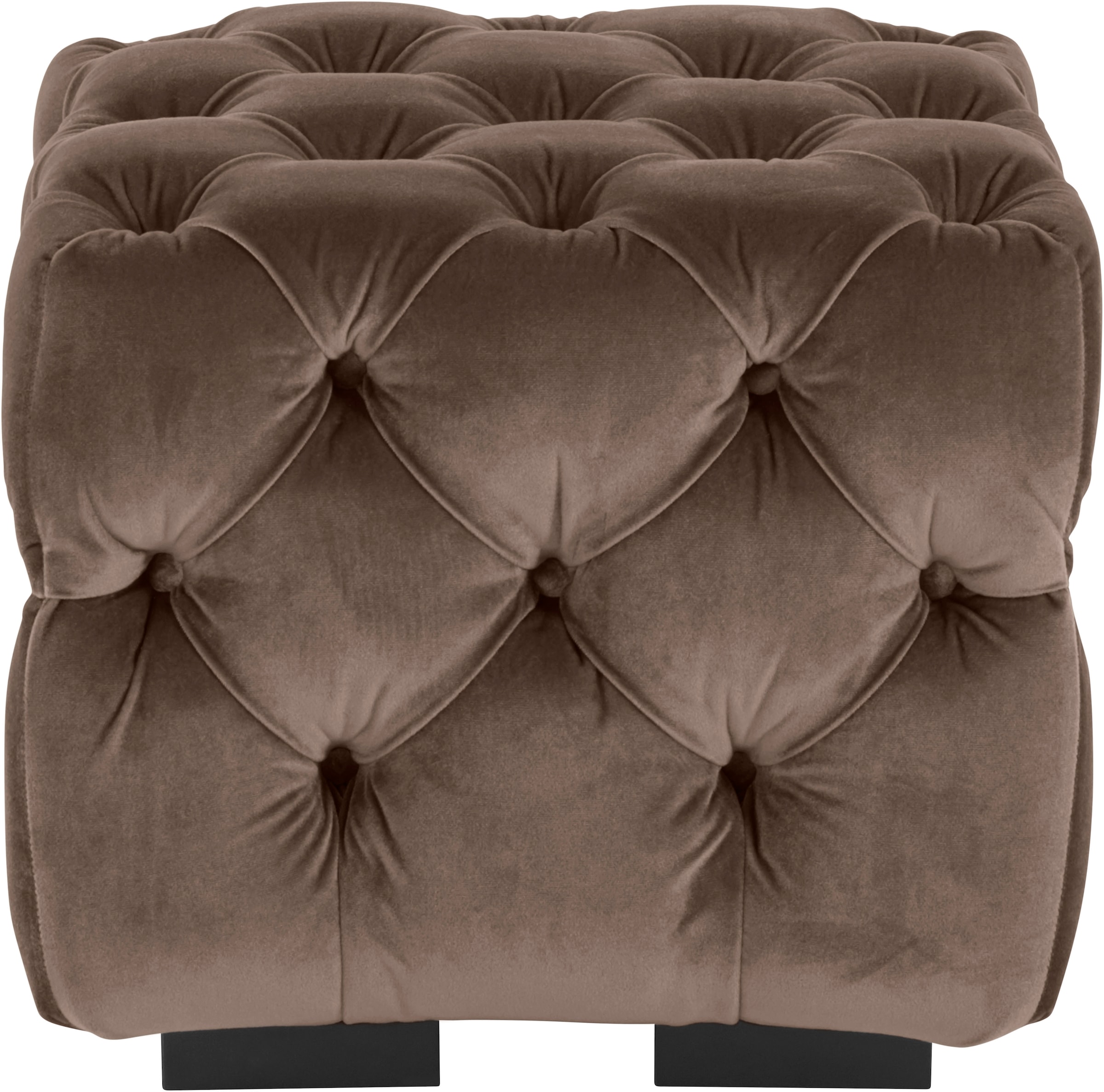 Guido Maria Kretschmer Home&Living Polsterhocker »Kalina«, mit klassischer Chesterfield-Knopfheftung, passend zur Serie "Kalina"