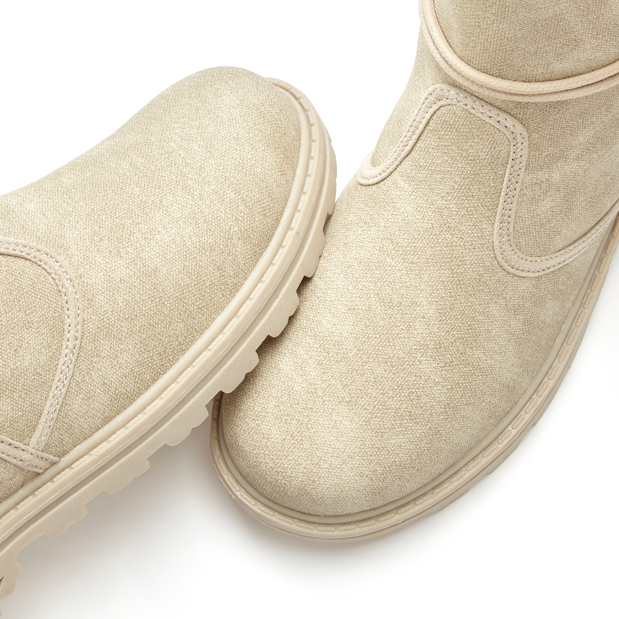 Stiefelette VIVANCE "Boots, Stiefel", Damen, Gr. 44, beige, Obermaterial: 100% Lederimitat. Decksohle: 100% Textilmaterial. Futter: 100% Textilmaterial. Laufsohle: 100% Synthetik, Strukturmuster, unifarben, Schuhe Stiefelette, mit raffinierten Bindebänder 3