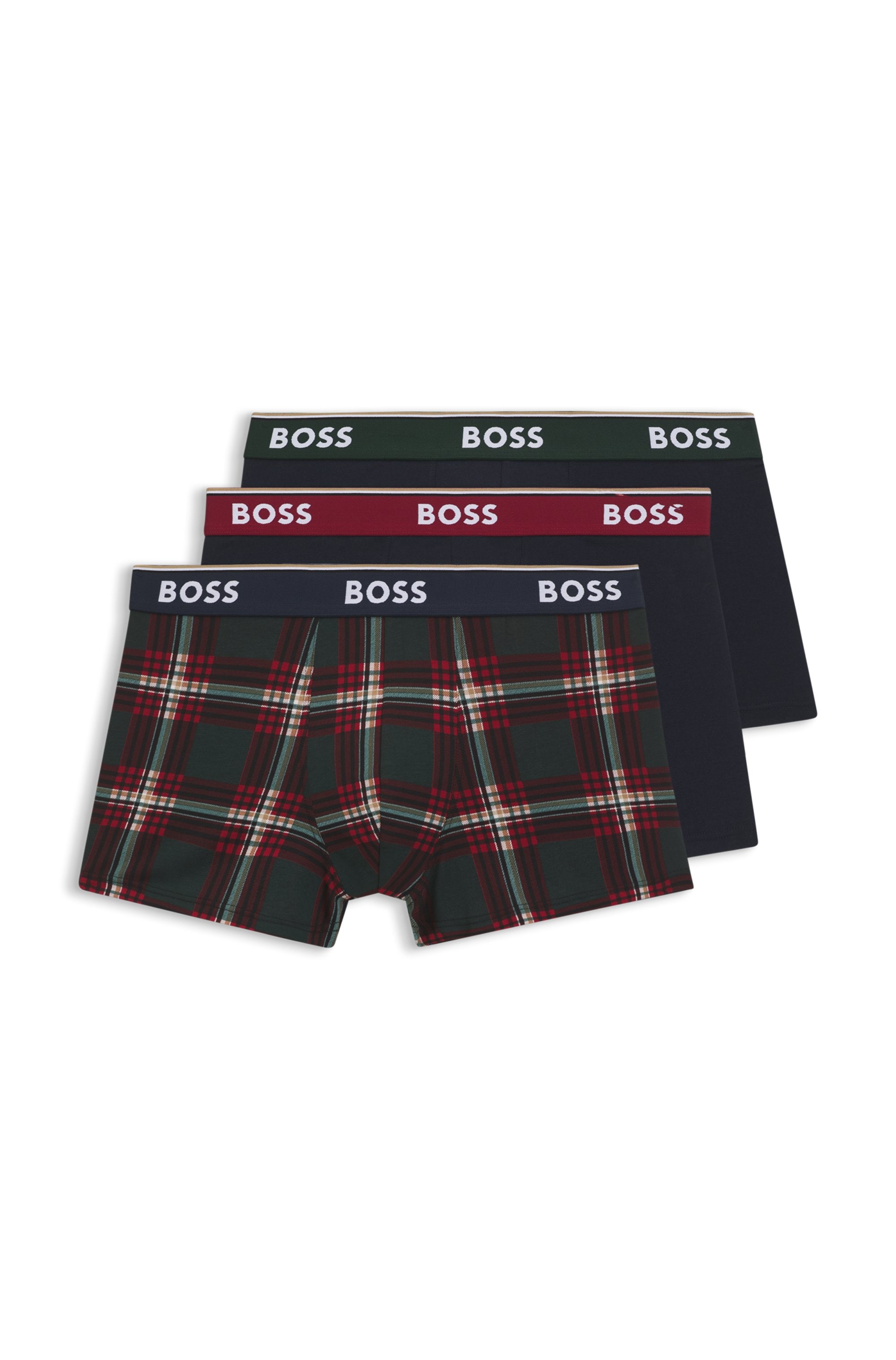 BOSS Trunk Packung, 3 Stk. aus Stretch-Baumwolle, elastischer Bund, mittlere Bundhöhe