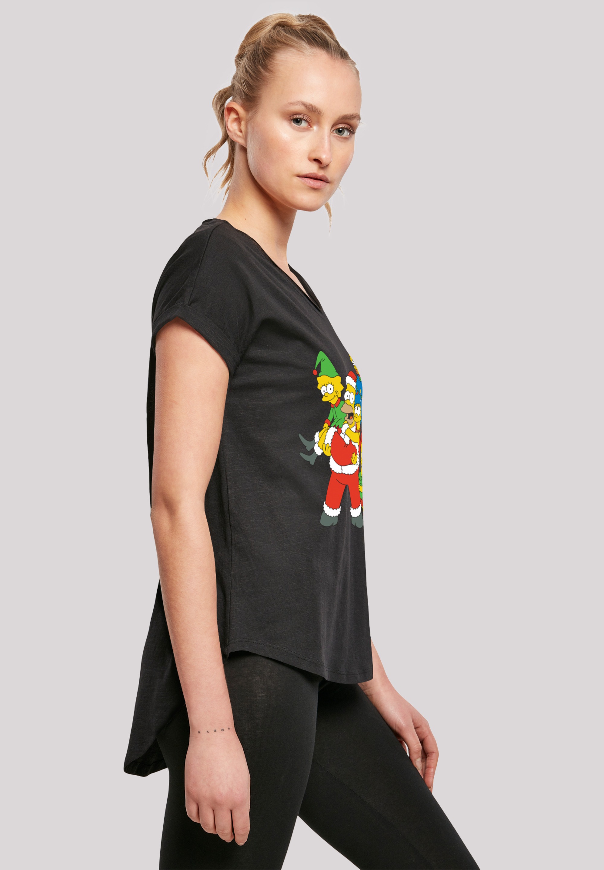 F4NT4STIC T-Shirt »The Simpsons Christmas Weihnachten Family«, Print
