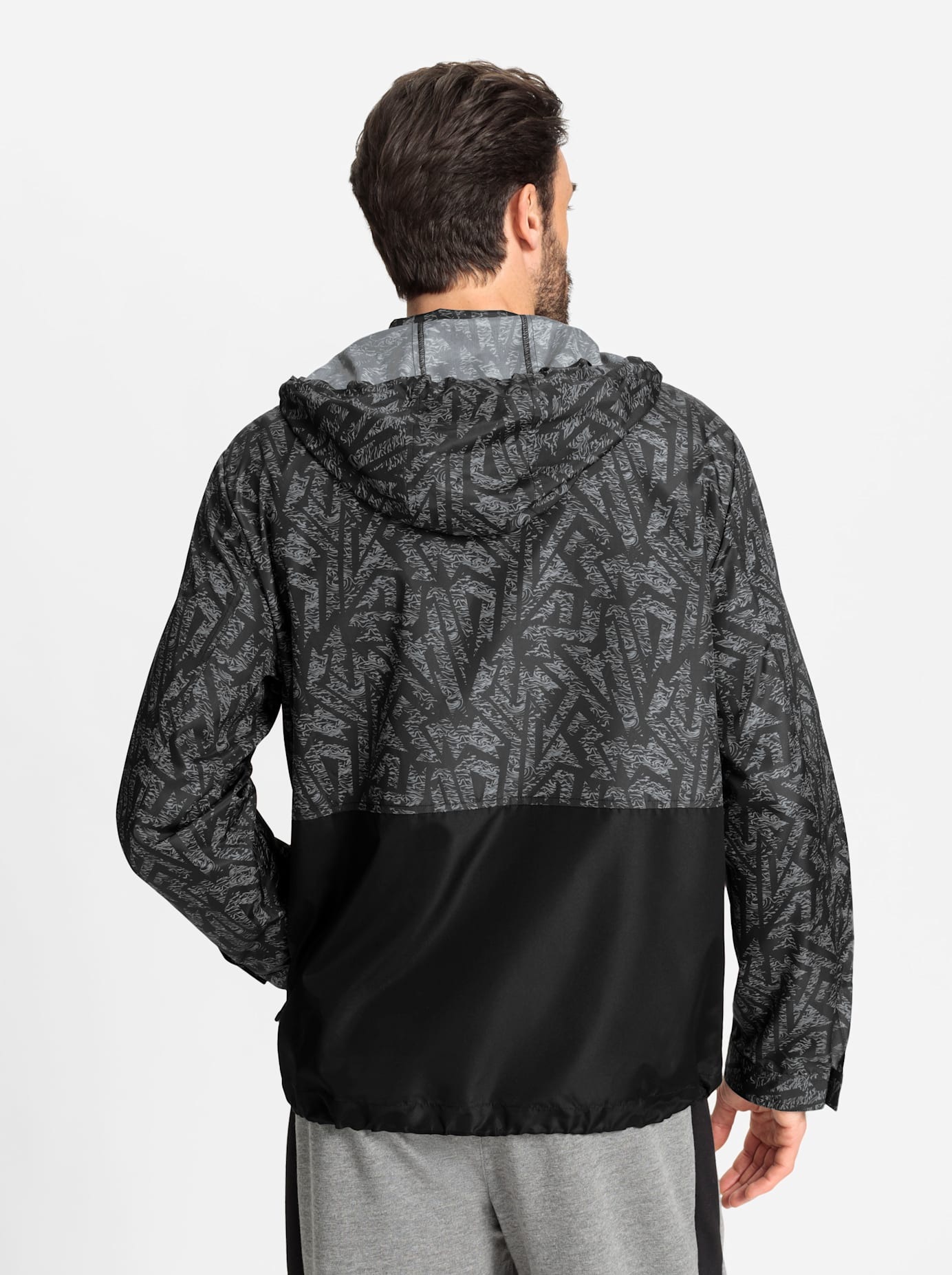 Trainingsjacke CATAMARAN, Herren, Gr. 54, schwarz (schwarz, gemustert), 100% Polyester, gemustert, Jacken Trainingsjacke 3