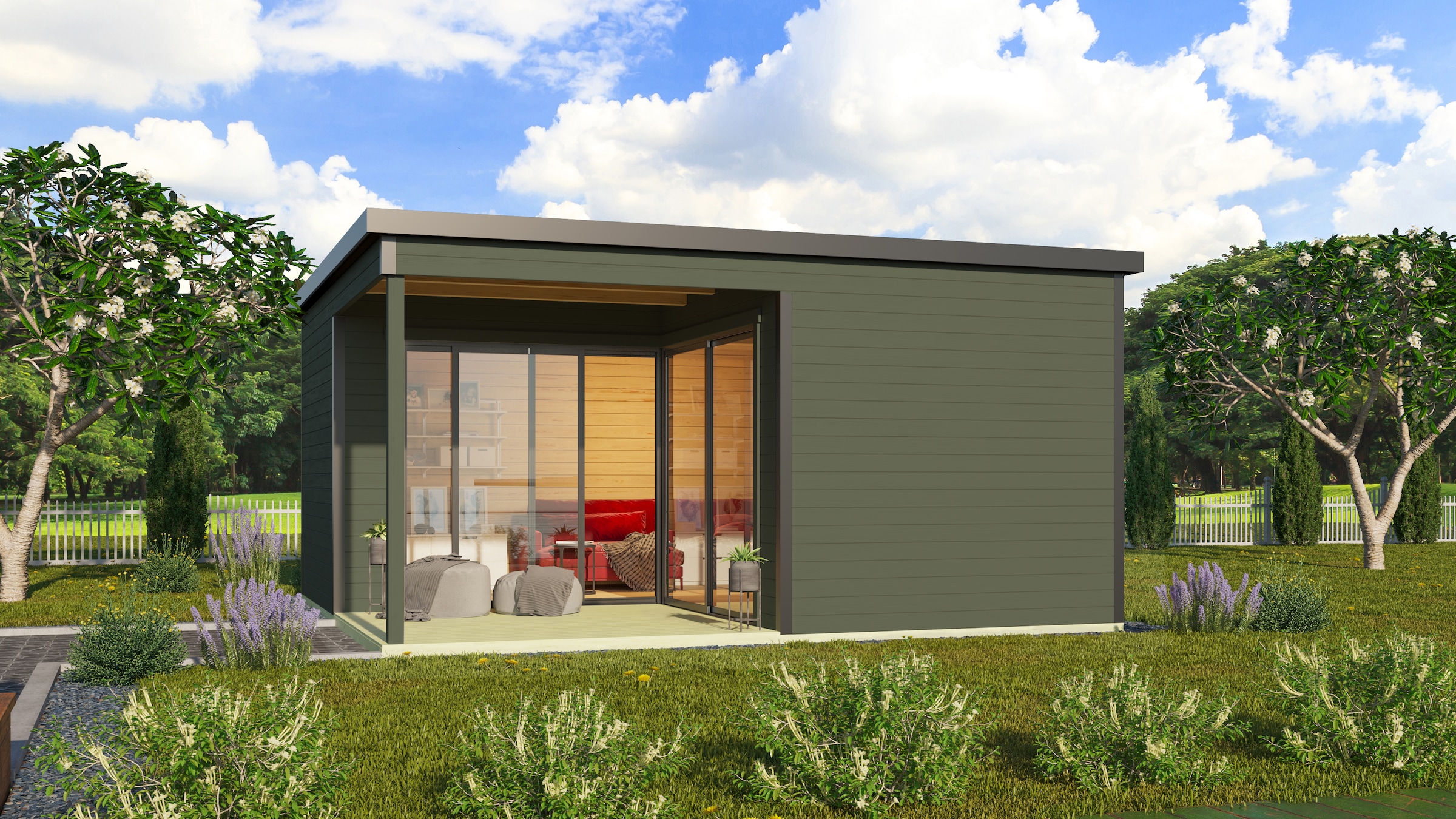 Nordic Holz Gartenhaus "DOMEO 6 LOGGIA" günstig online kaufen