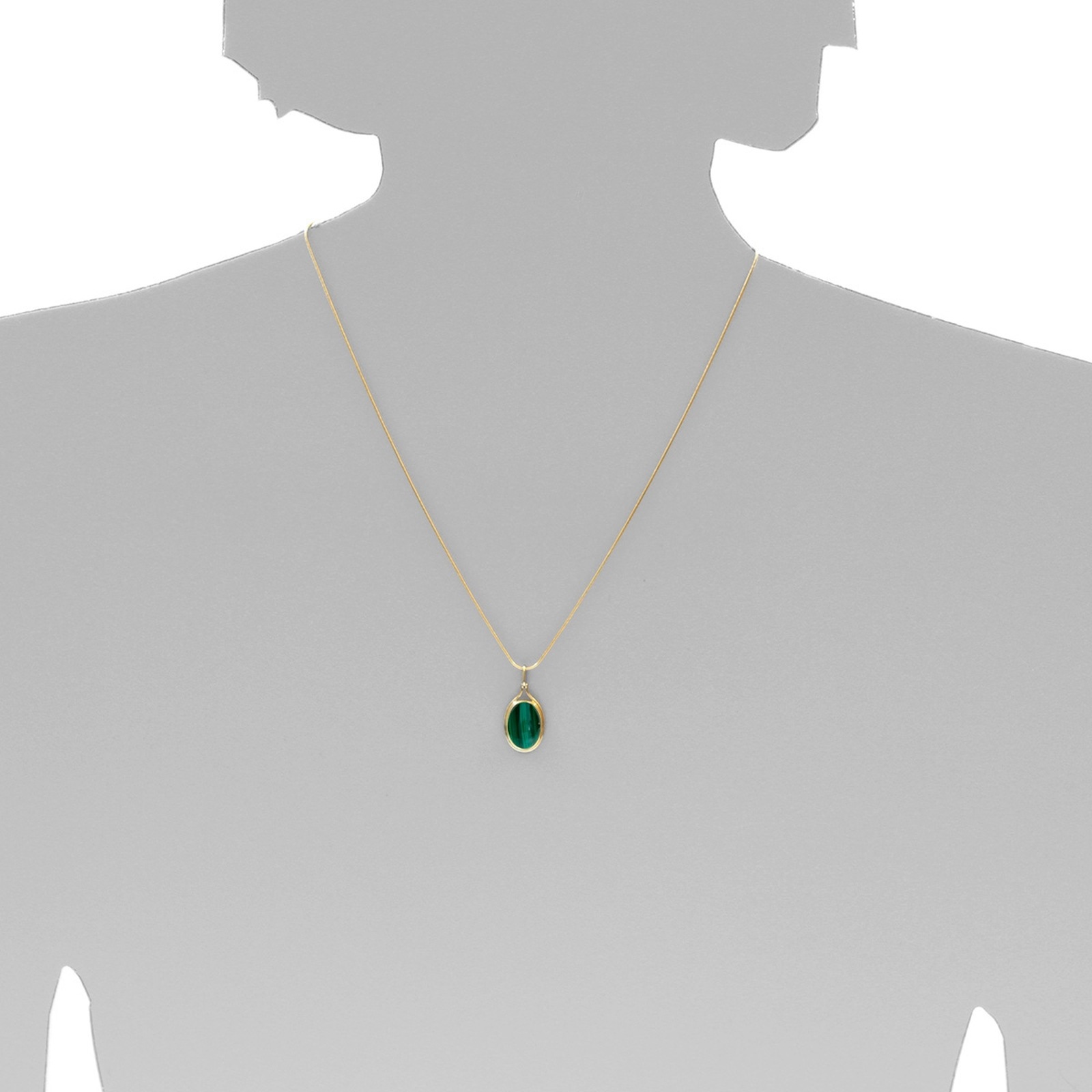 OSTSEE-SCHMUCK Kettenanhänger »- Marga - Gold 333/000 - Malachit«