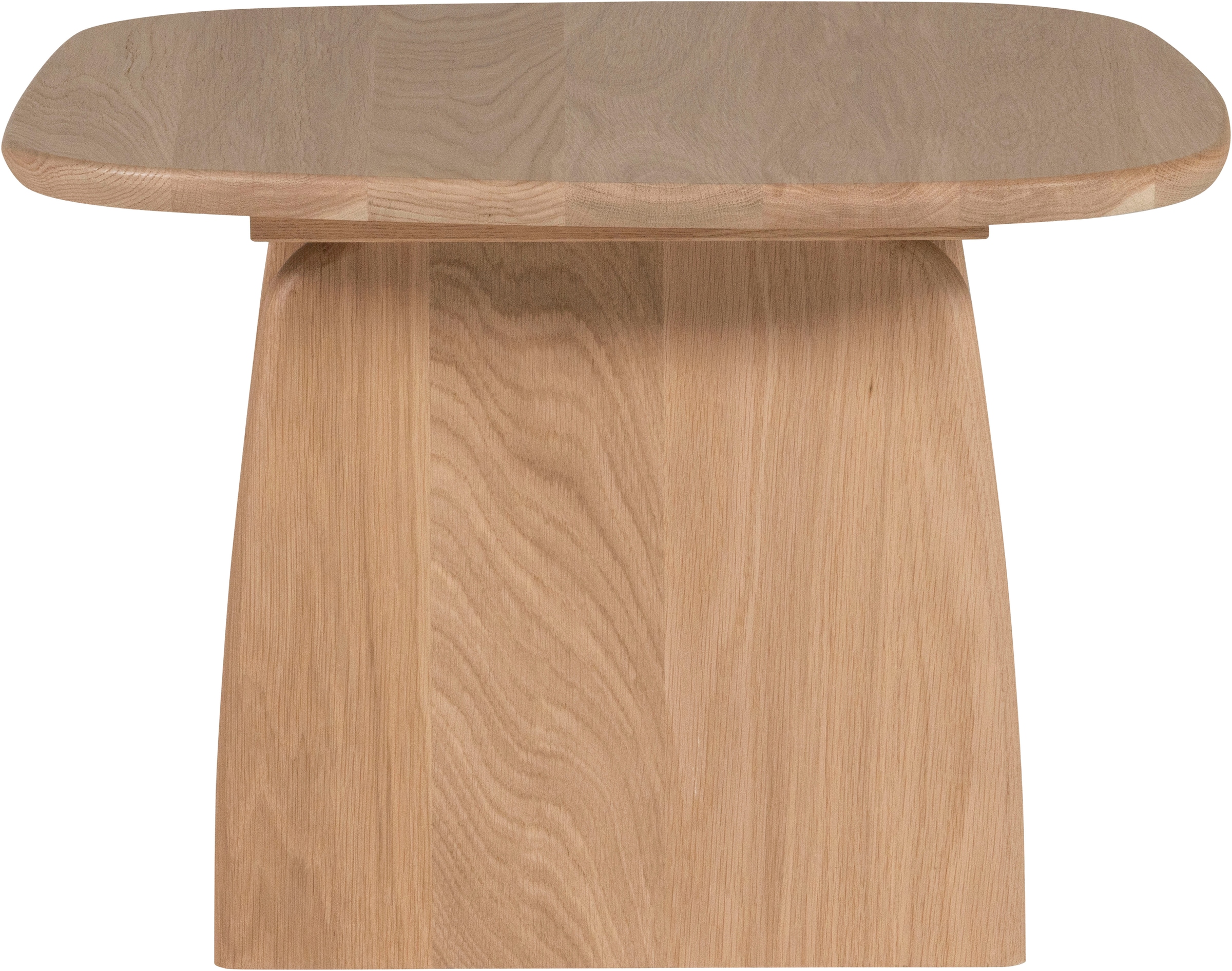 WOOOD Couchtisch »Tablo mit FSC®-Mix Eichenholz und organischer Form B60 x T60 x H40 cm« Transparente Schutzlackierung, Tragkraft 50 kg, kompakte Ausführung