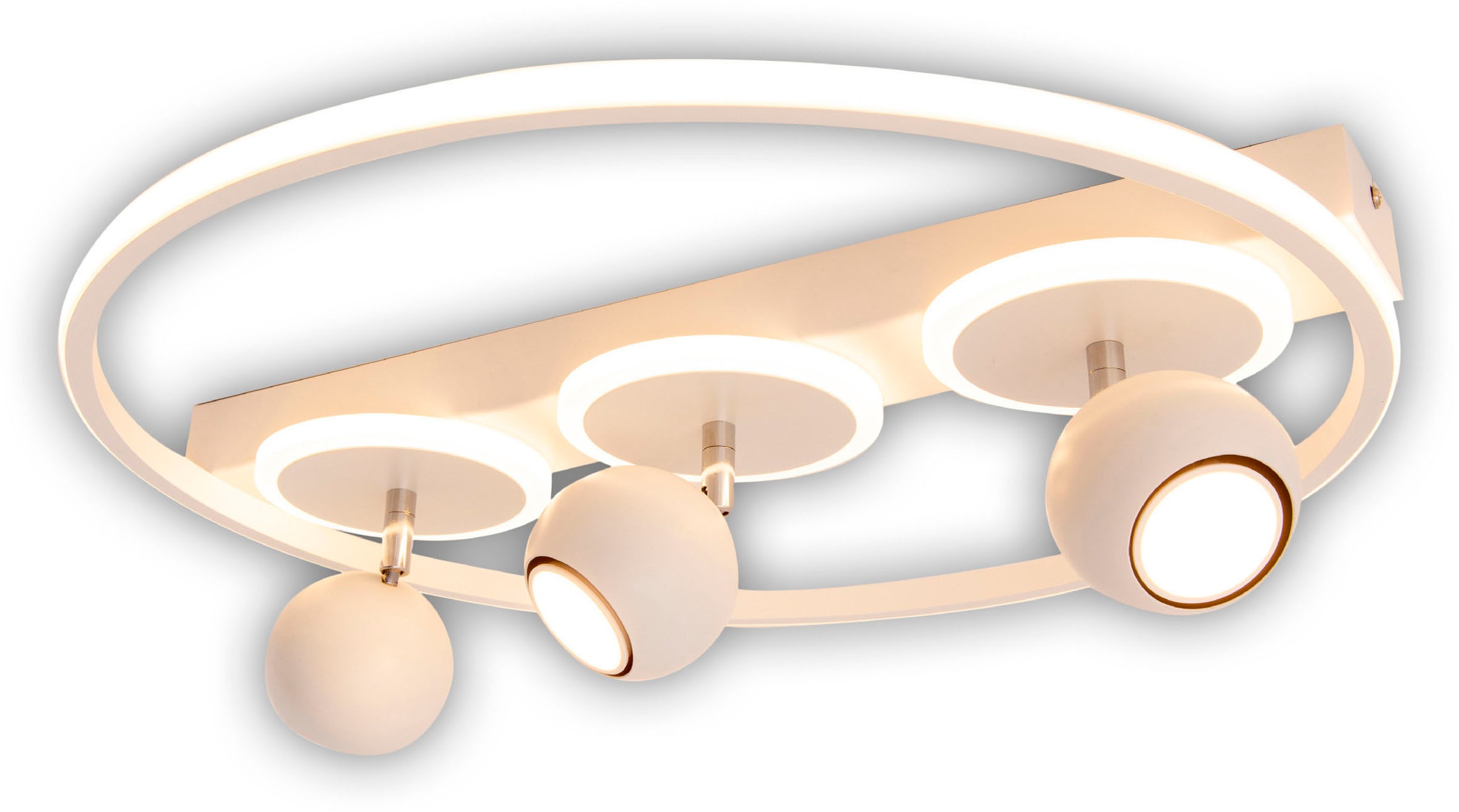 näve Deckenleuchte »3er-Spot LED "Ronda"«, 3 flammig, Leuchtmittel GU10 | LED fest integriert, modernes design. Helles Licht.