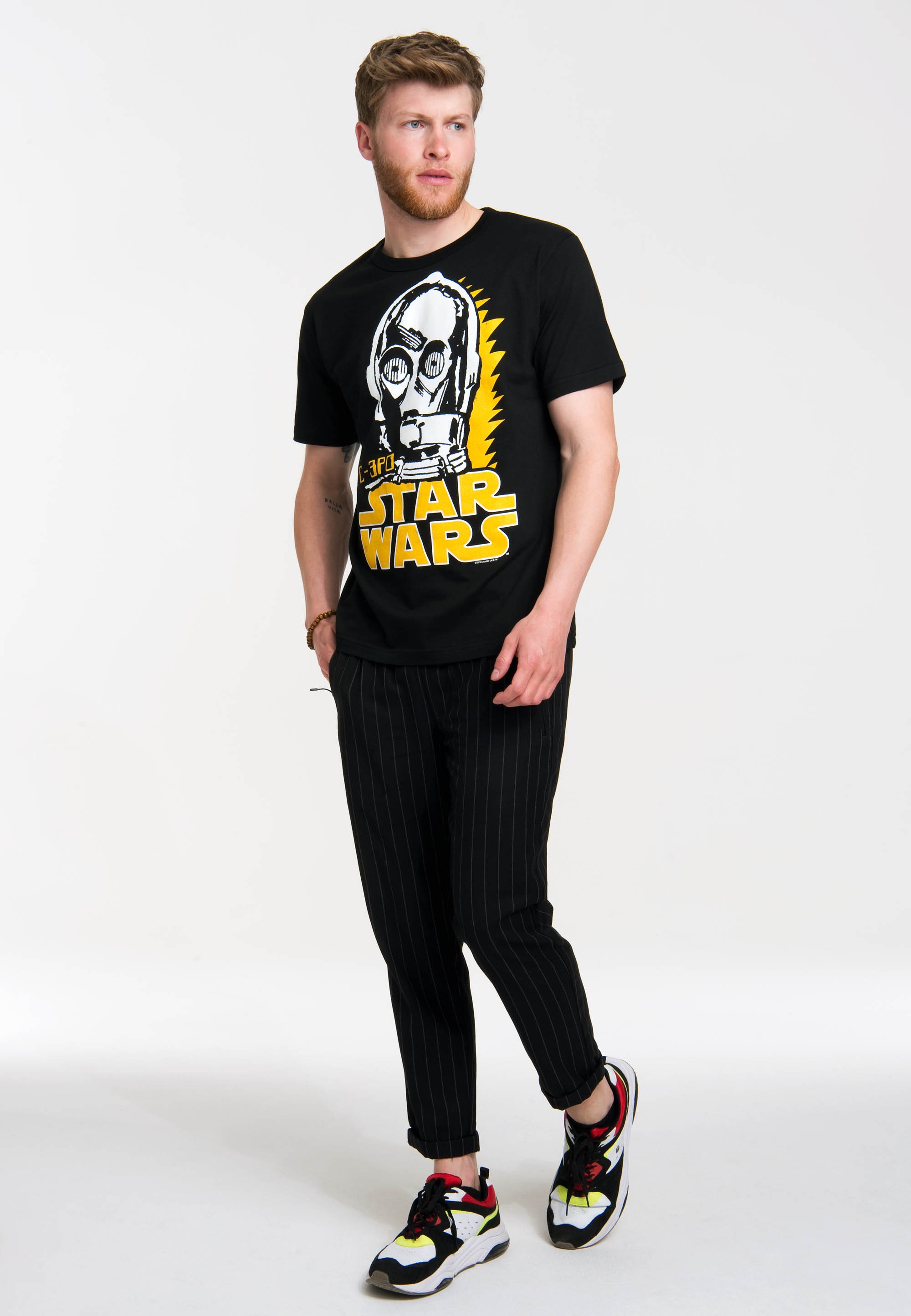 LOGOSHIRT T-Shirt »C-3PO - Krieg der Sterne«, mit coolem Frontprint