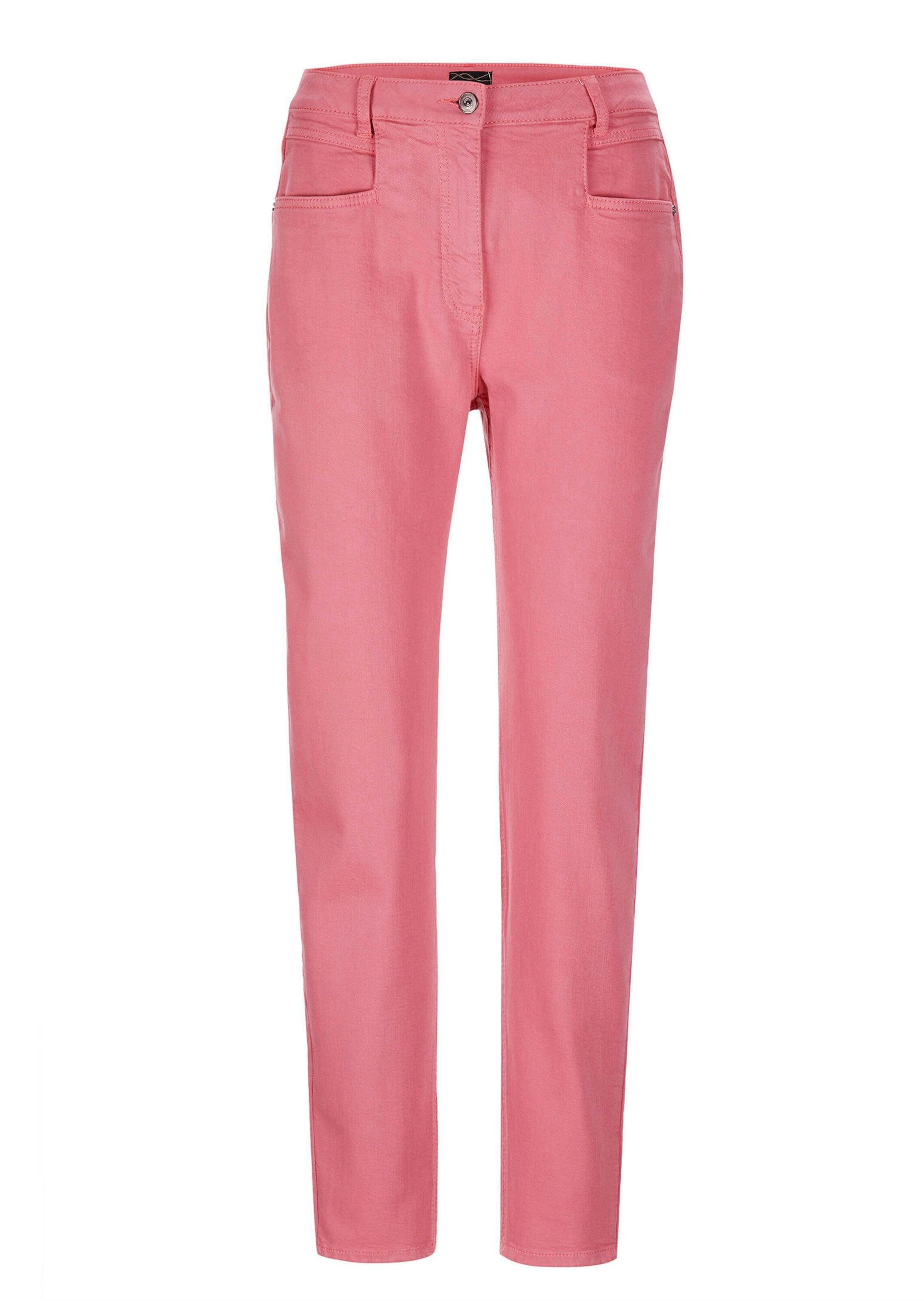 GOLDNER Regular-fit-Jeans "Lange Hose SARA mit Formbund" Sattel vorne und hinten