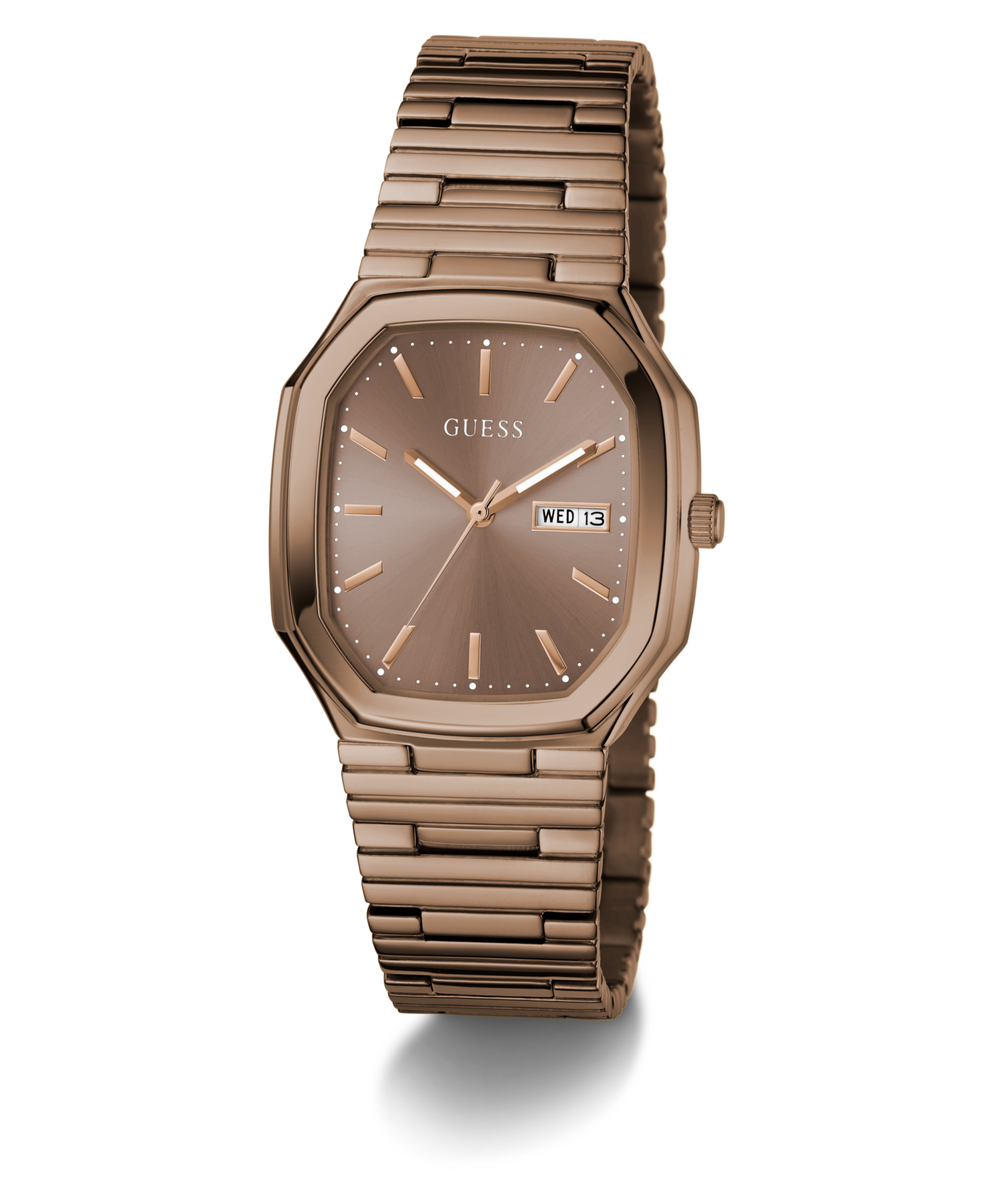 Guess Quarzuhr »OLIVER« Armbanduhr, Herrenuhr, Edelstahlarmband, Datum