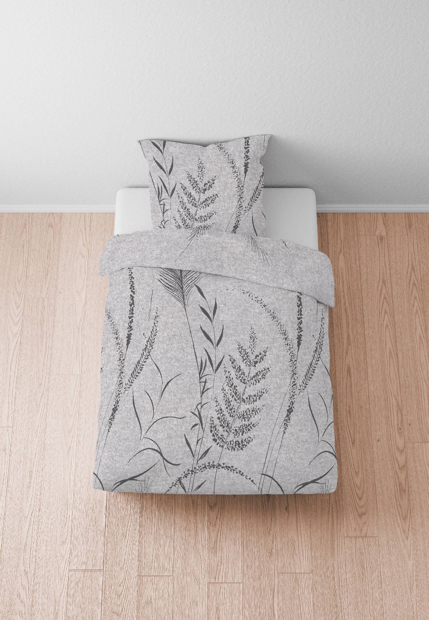 Biberna Bettwäsche "0840518" 2 Stk. kuschelig warm, samtweich, Melange, 100 günstig online kaufen